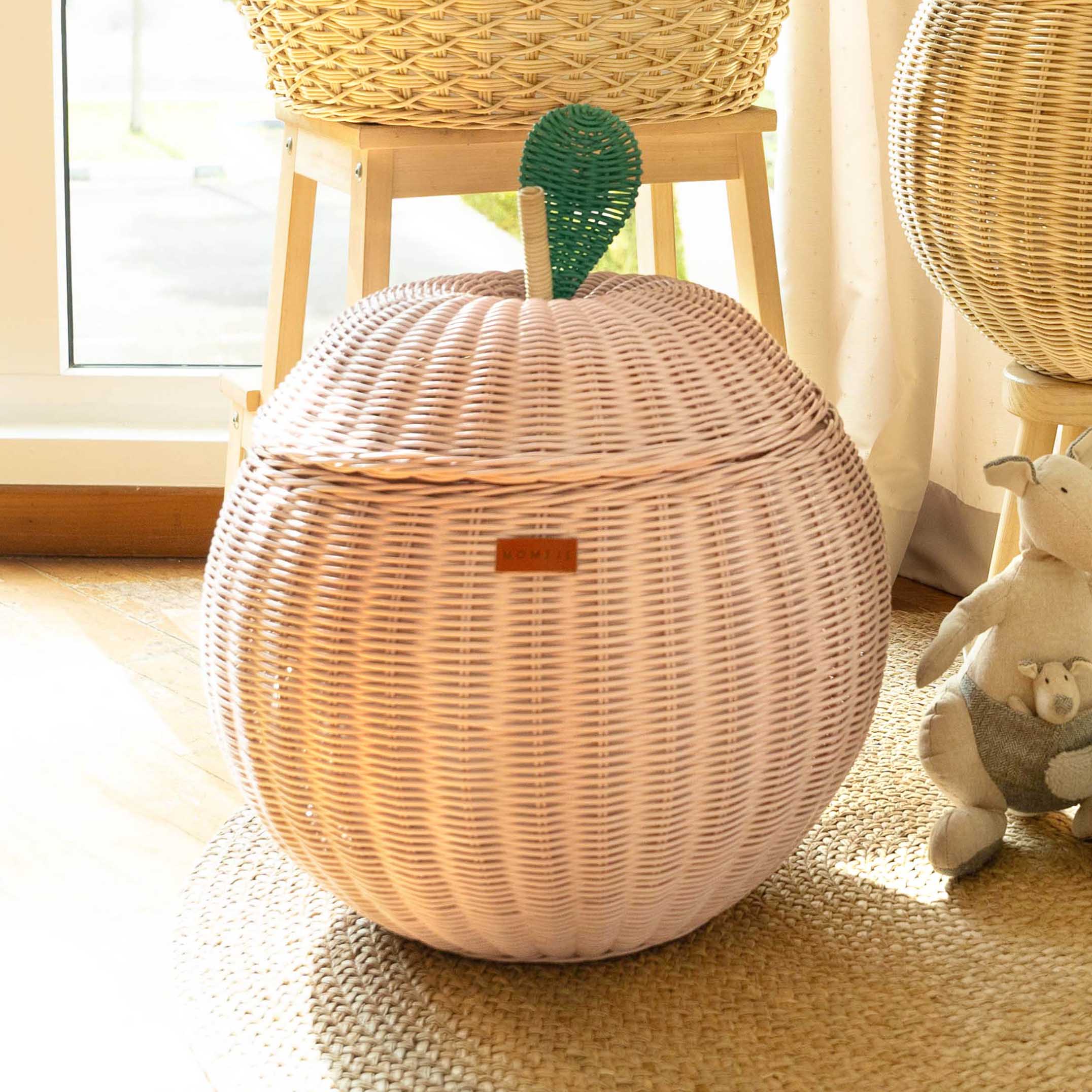 Momiji Apple Storage Basket - Pink - Image 8