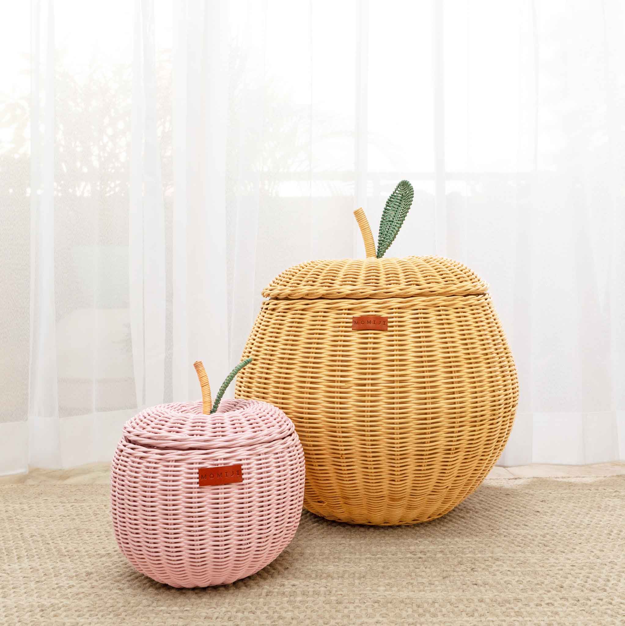 Momiji Apple Storage Basket Small - Pink - Image 3