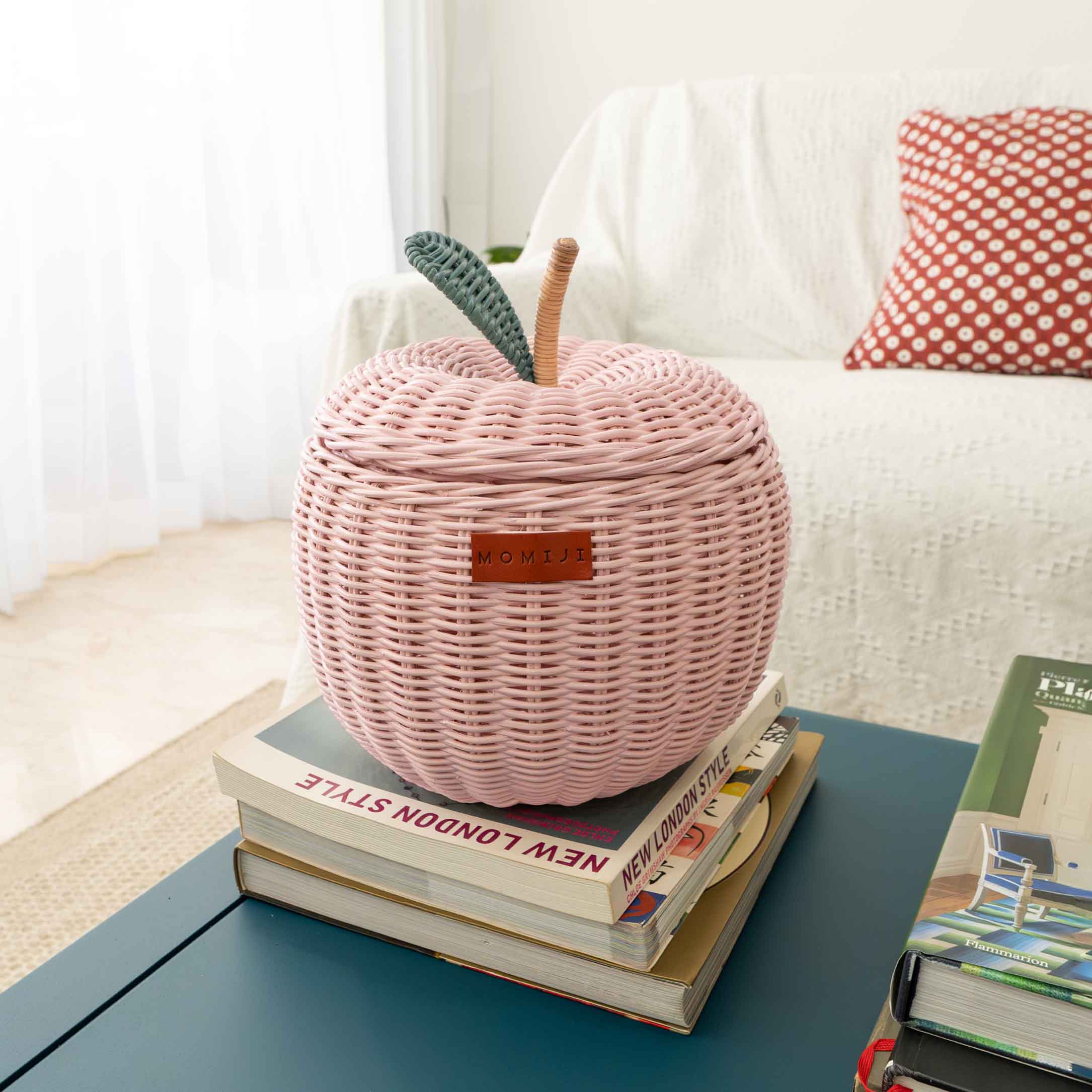 Momiji Apple Storage Basket Small - Pink - Image 4