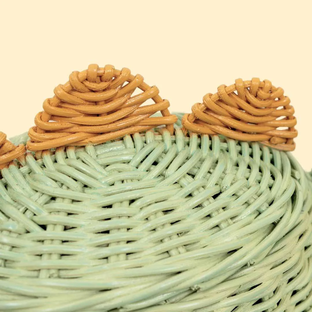 Momiji Dinosaur Basket Small - Mint Green - Image 9