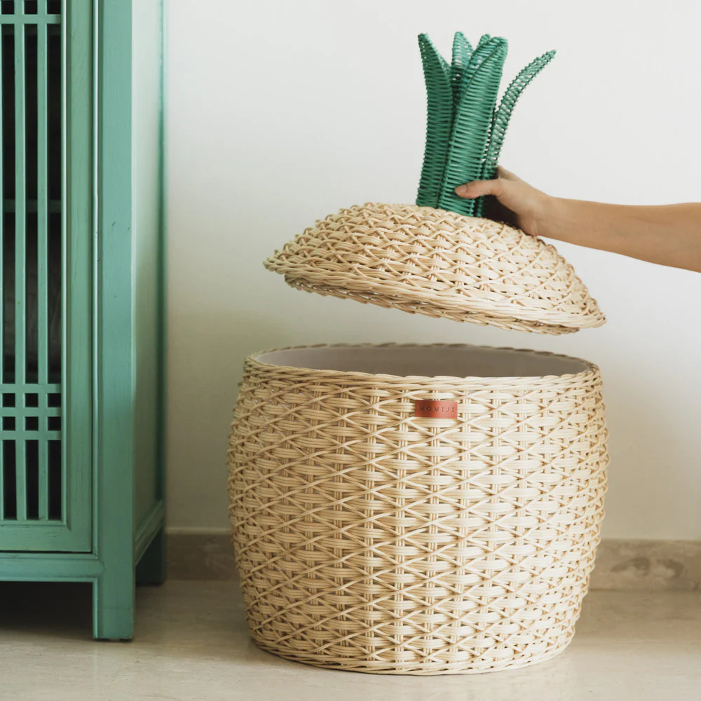 Momiji Pineapple Storage Basket Large - Natural - Image 4
