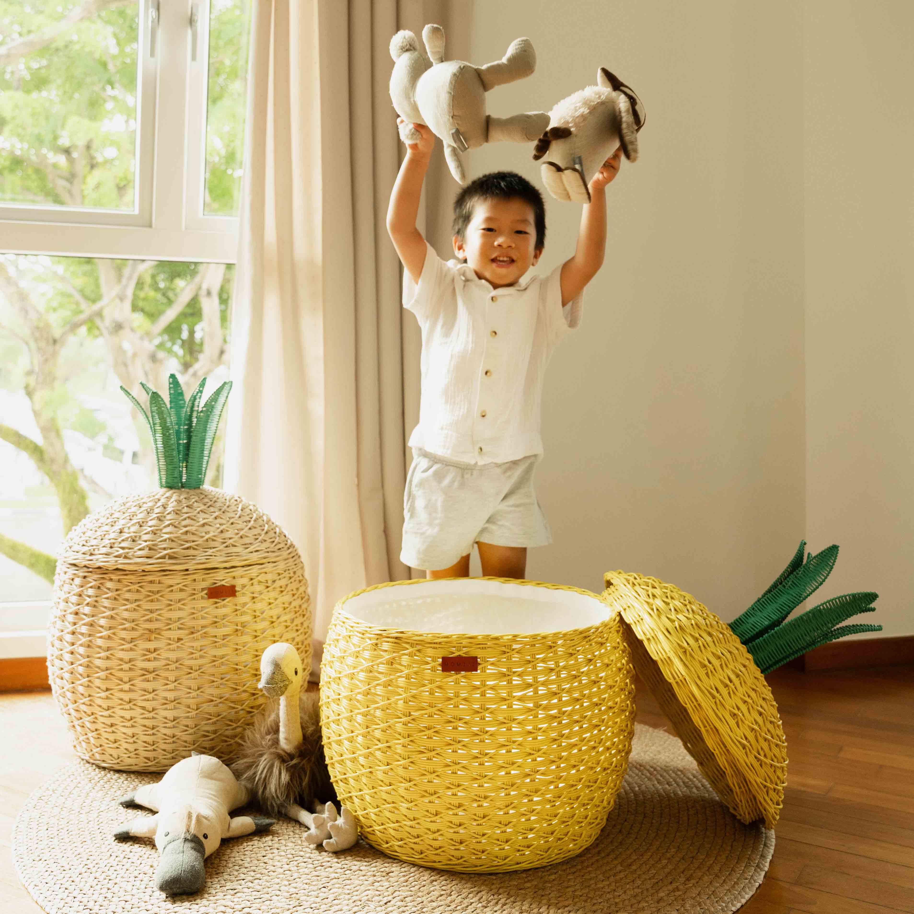 Momiji Pineapple Storage Basket Large - Natural - Image 7
