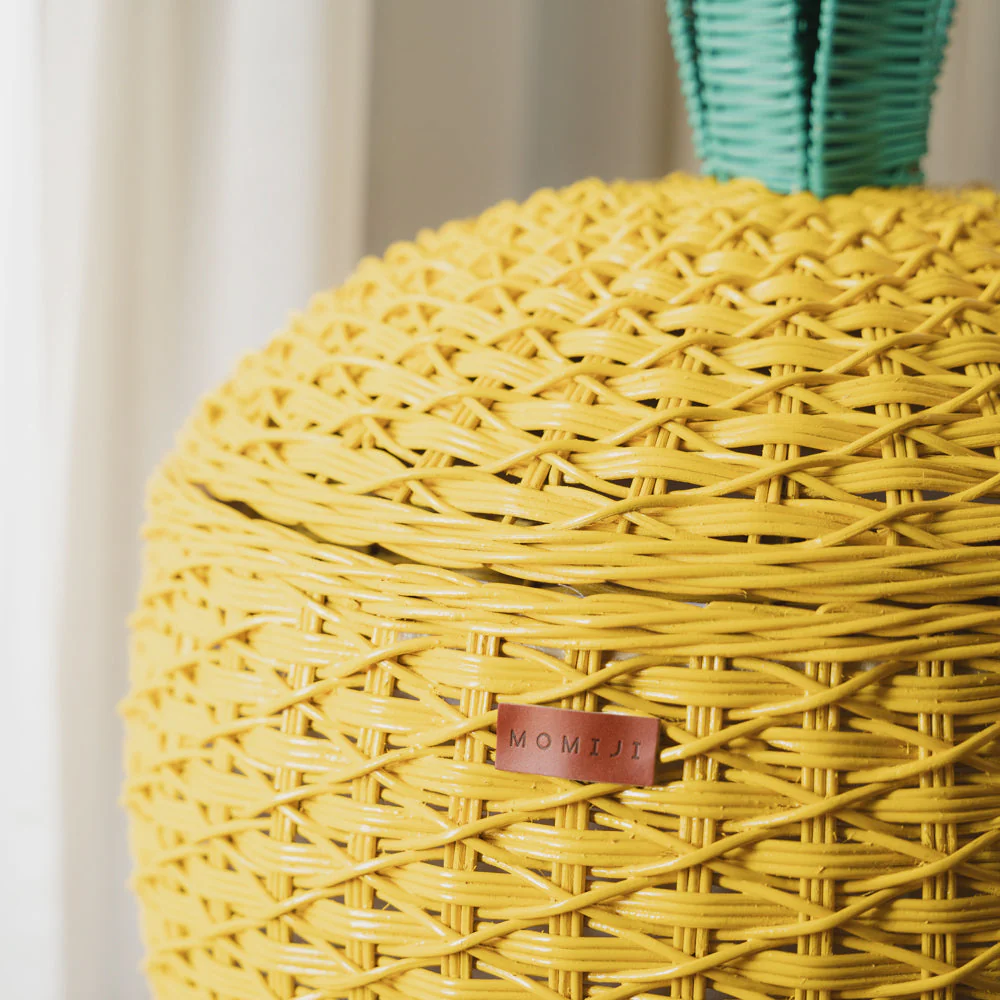 Momiji Pineapple Storage Basket Large - Yellow - Image 4