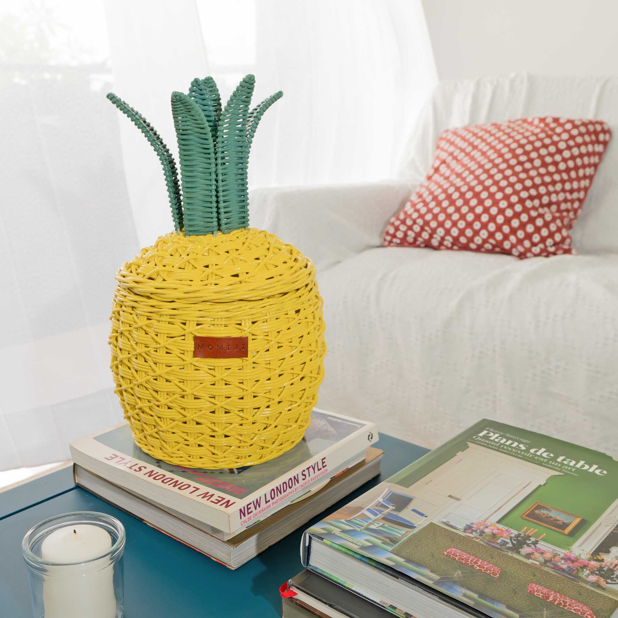 Momiji Pineapple Storage Basket Small - Yellow - Image 3
