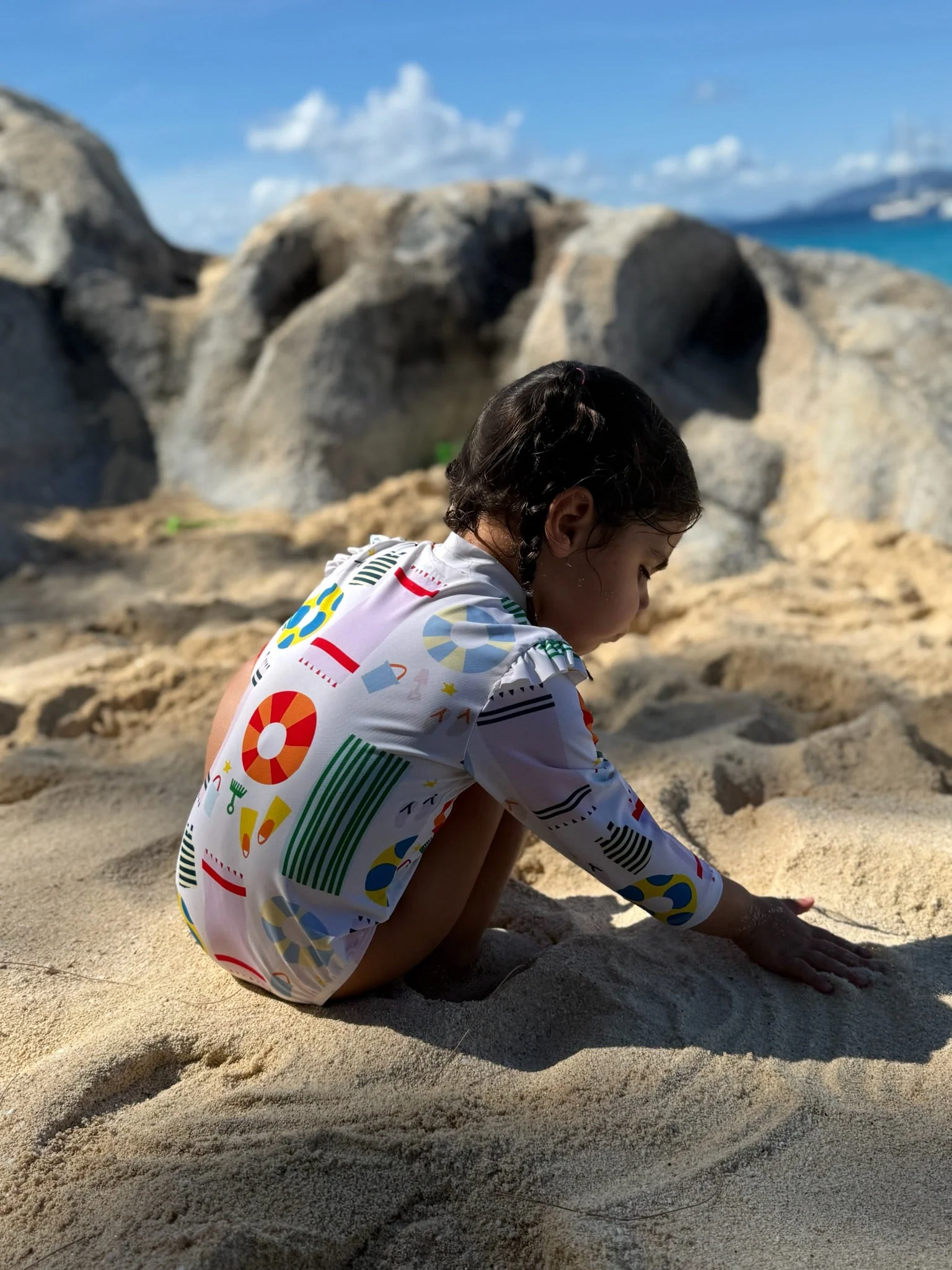 Mon Coeur Beach Baby Zipped Rashguard Onepiece - Image 4