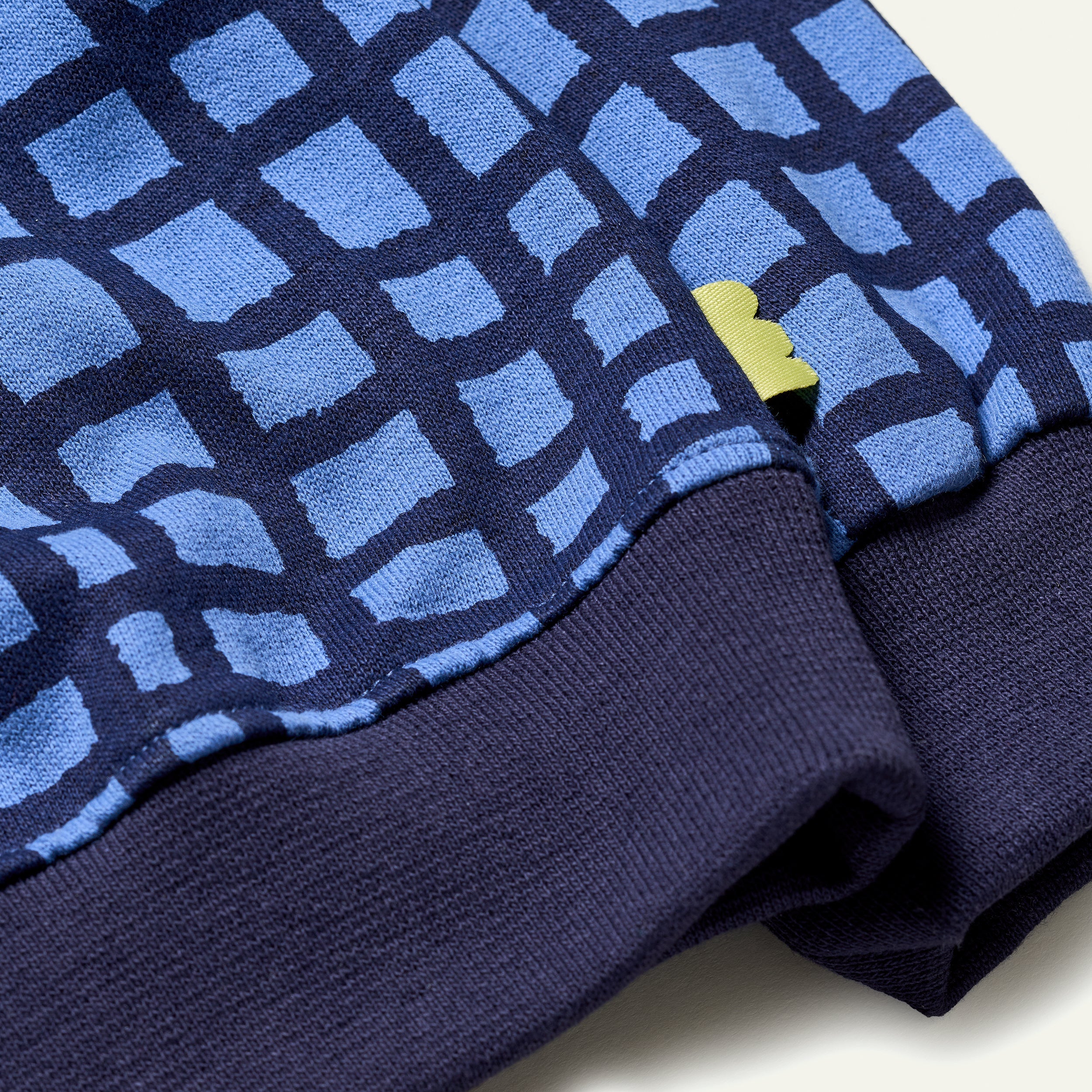 Mon Coeur Blue Grid Sweatshirt - Image 4