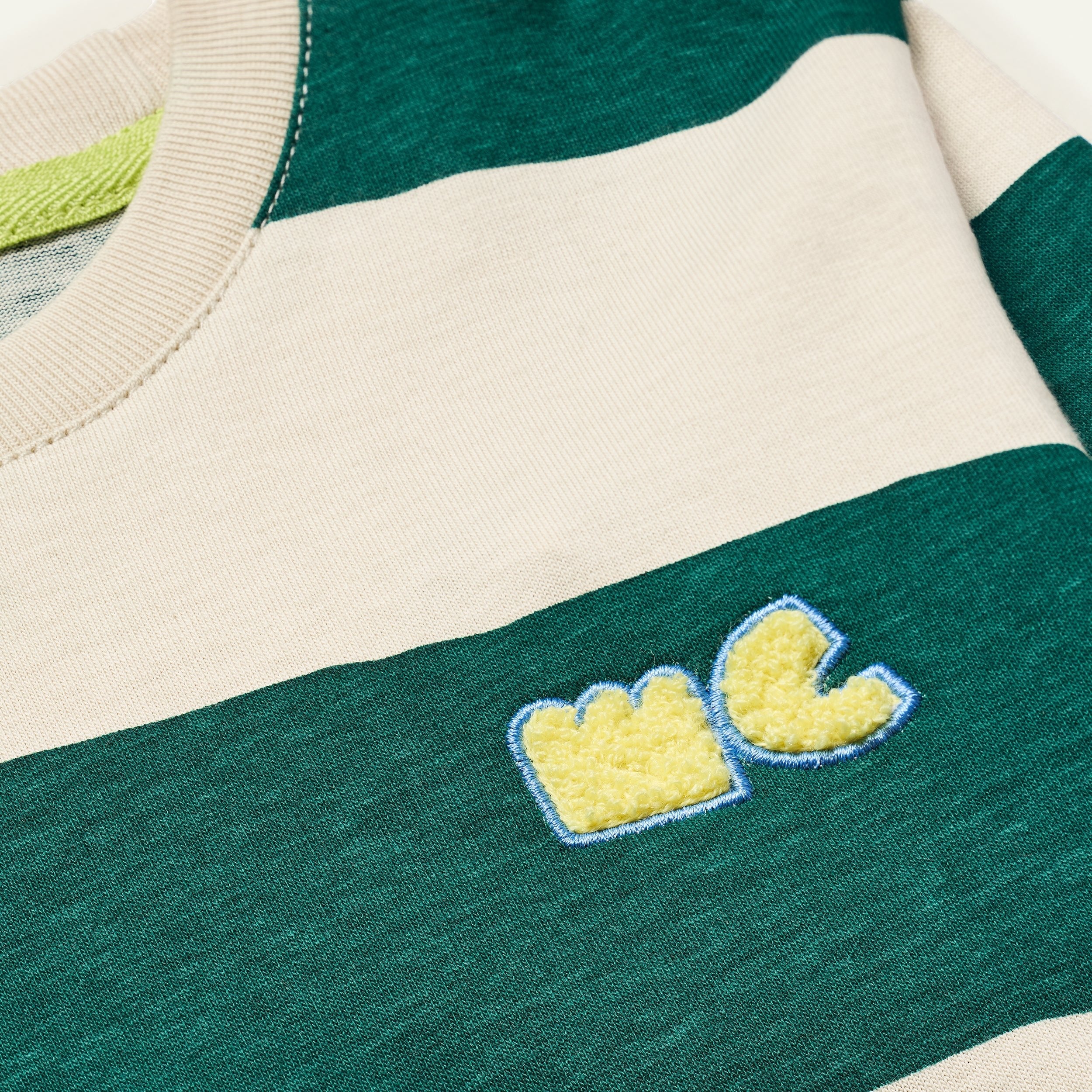 Mon Coeur Green Rugby Stripe T-Shirt - Image 3