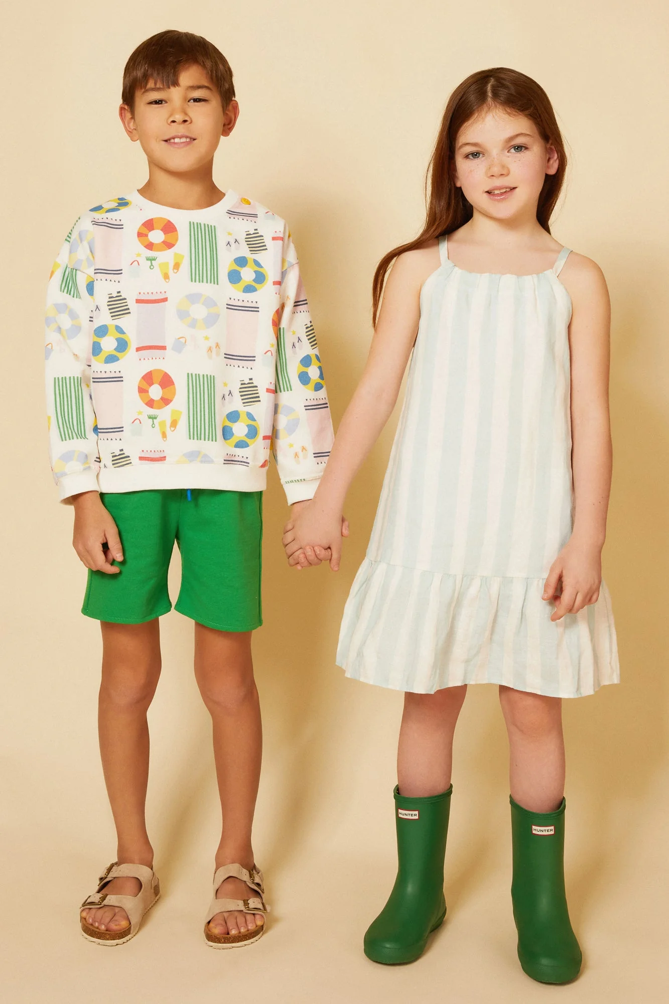 Mon Coeur Linen Cabana Stripe Strappy Kid Dress - Image 9