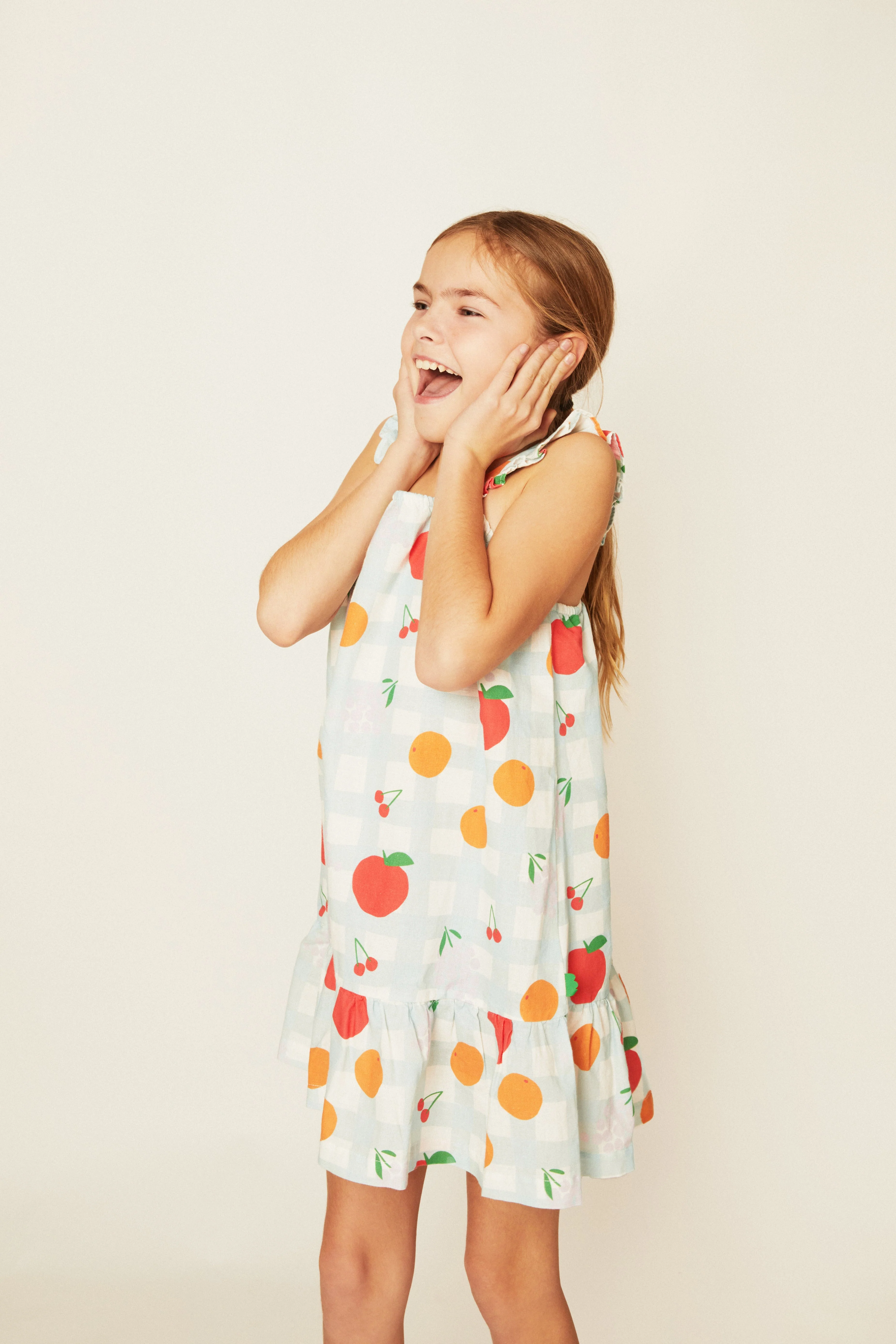 Mon Coeur Linen Picnic Kid Ruffle Dress - Image 10