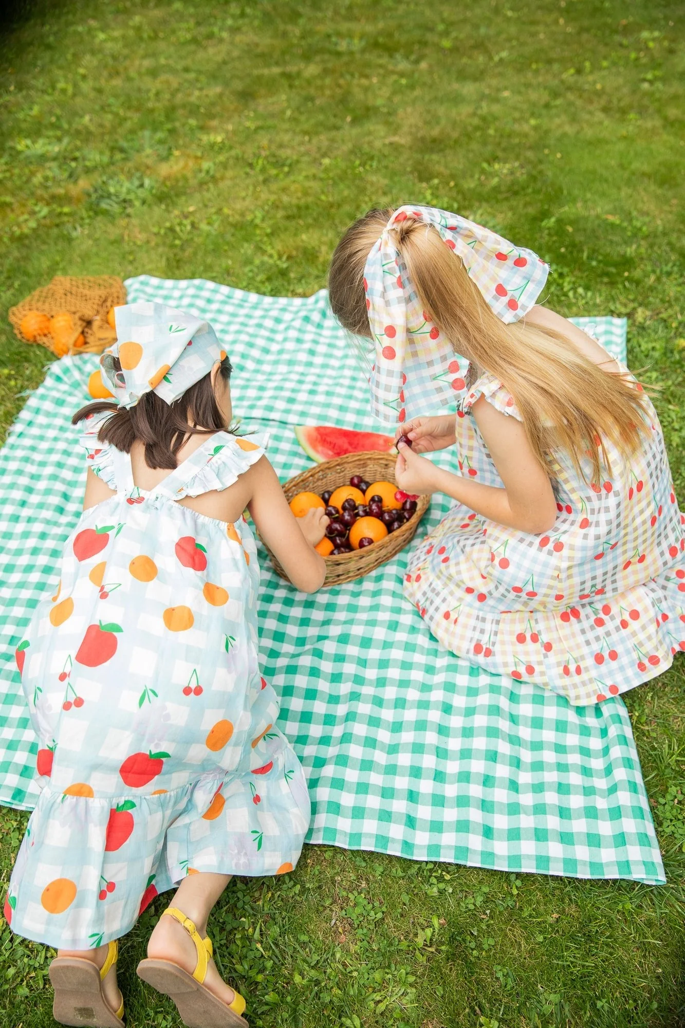 Mon Coeur Linen Picnic Kid Ruffle Dress - Image 4