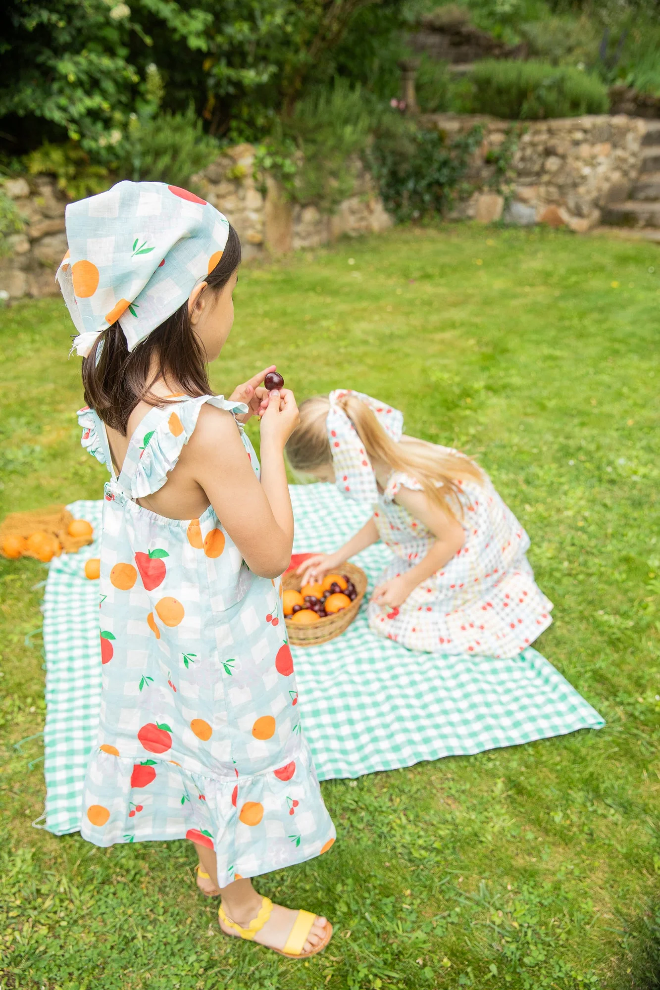 Mon Coeur Linen Picnic Kid Ruffle Dress - Image 5