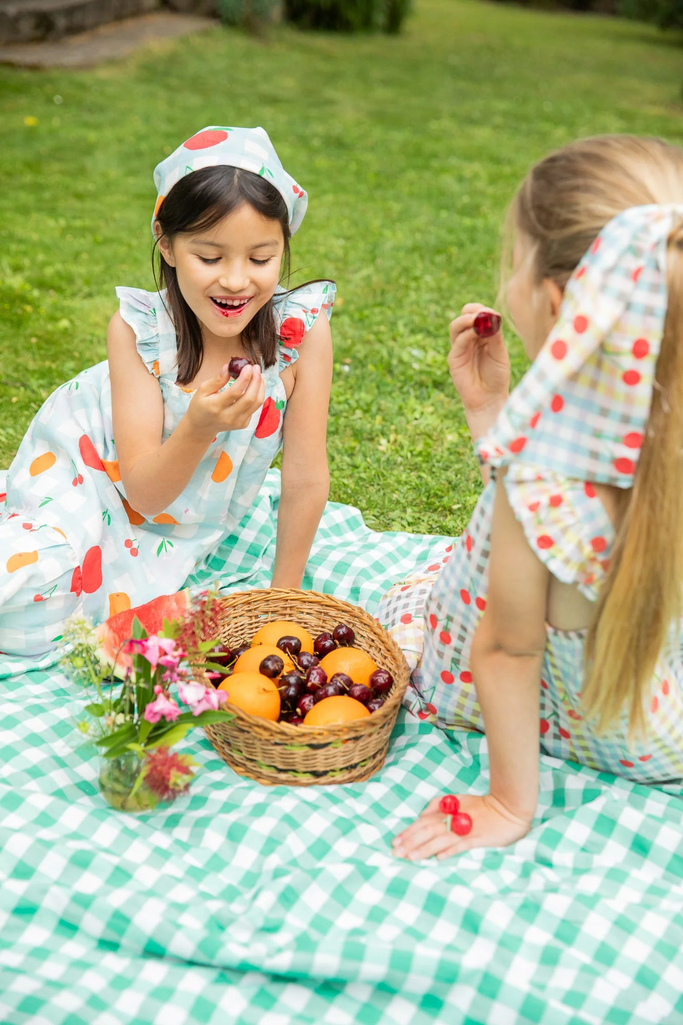 Mon Coeur Linen Picnic Kid Ruffle Dress - Image 7