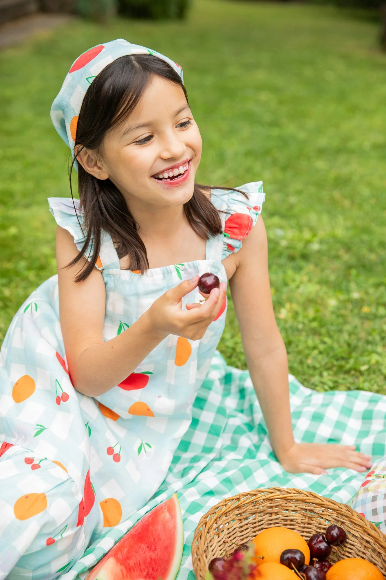 Mon Coeur Linen Picnic Kid Ruffle Dress - Image 8