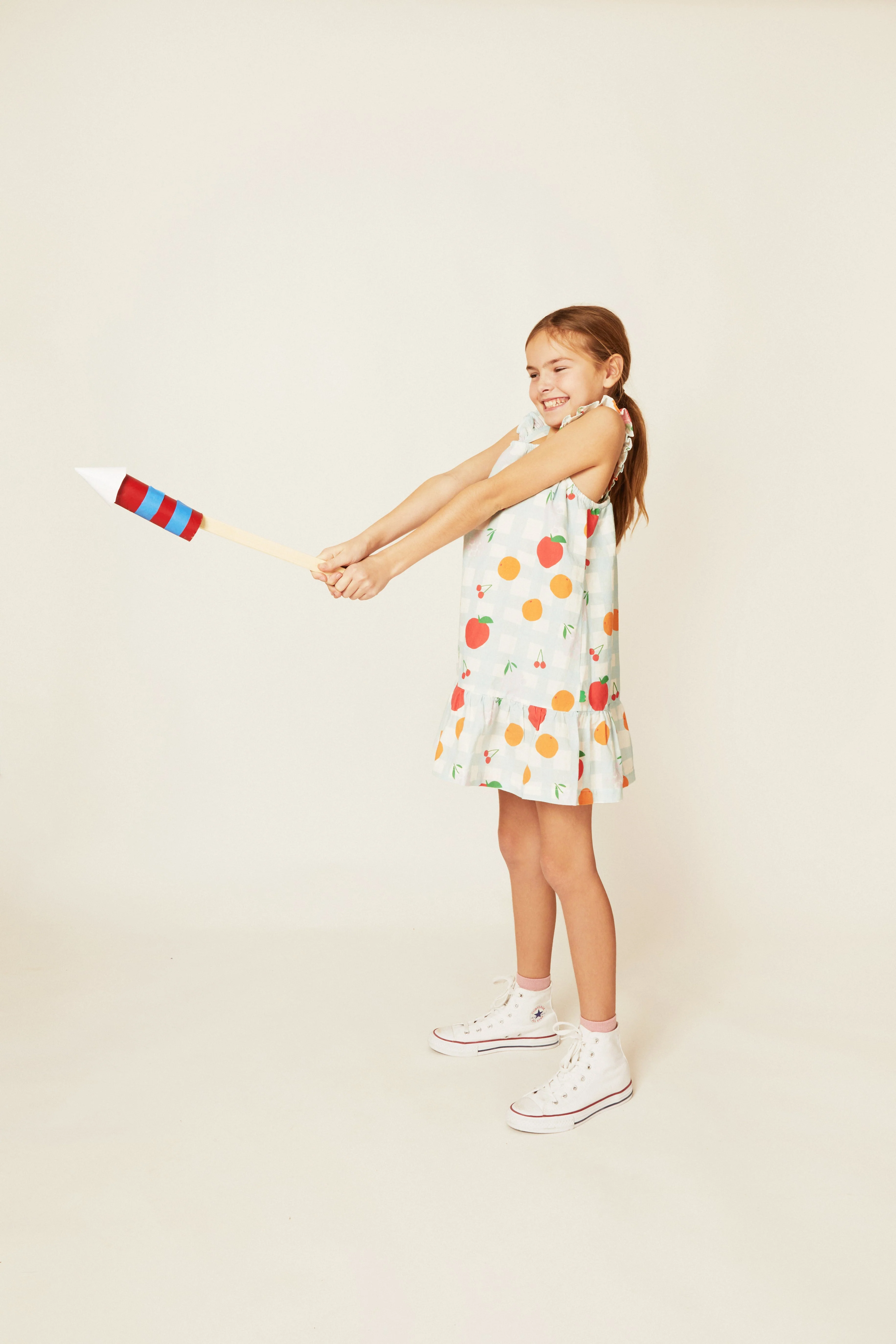 Mon Coeur Linen Picnic Kid Ruffle Dress - Image 9