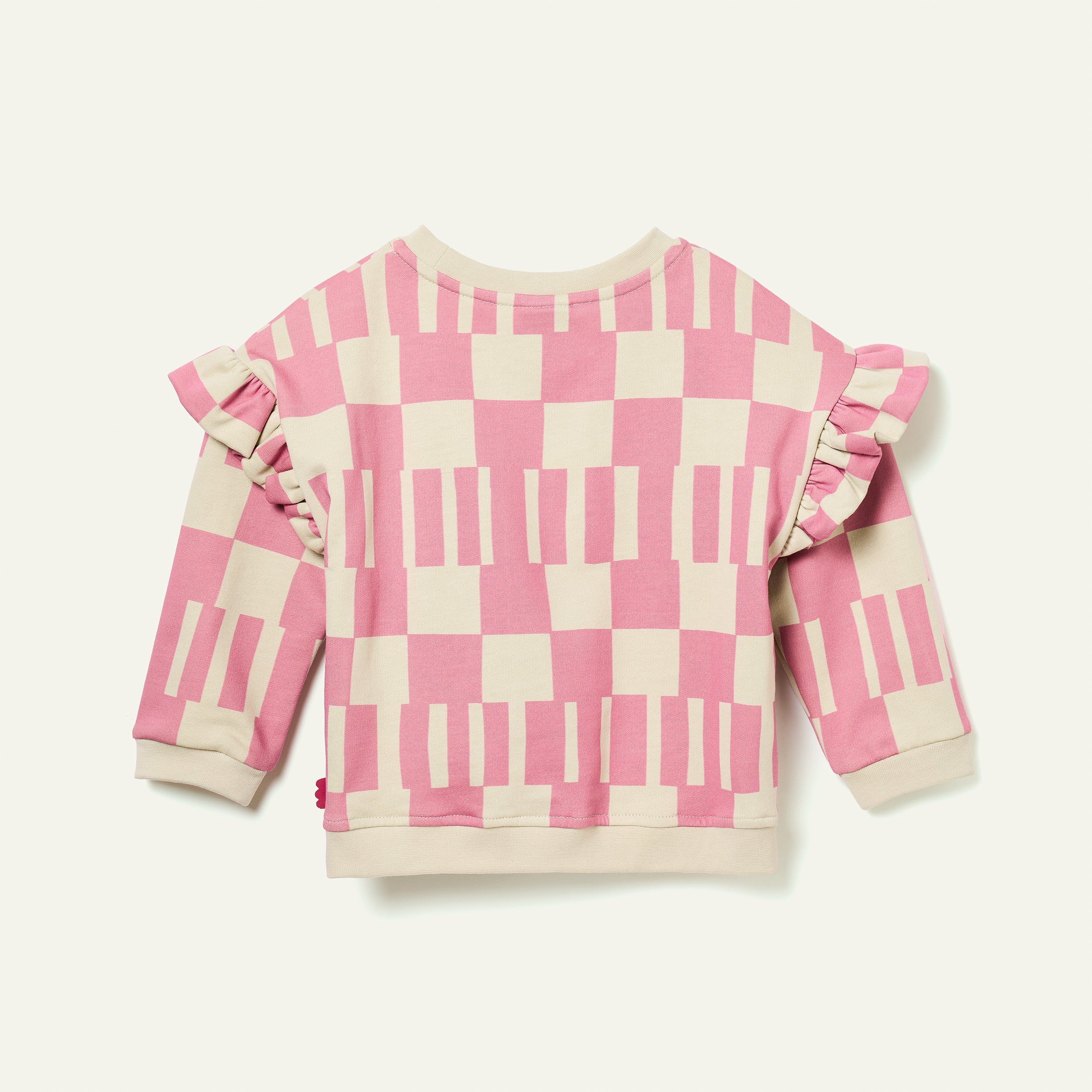 Mon Coeur Pink Block Ruffled Sweatshirt - Image 4