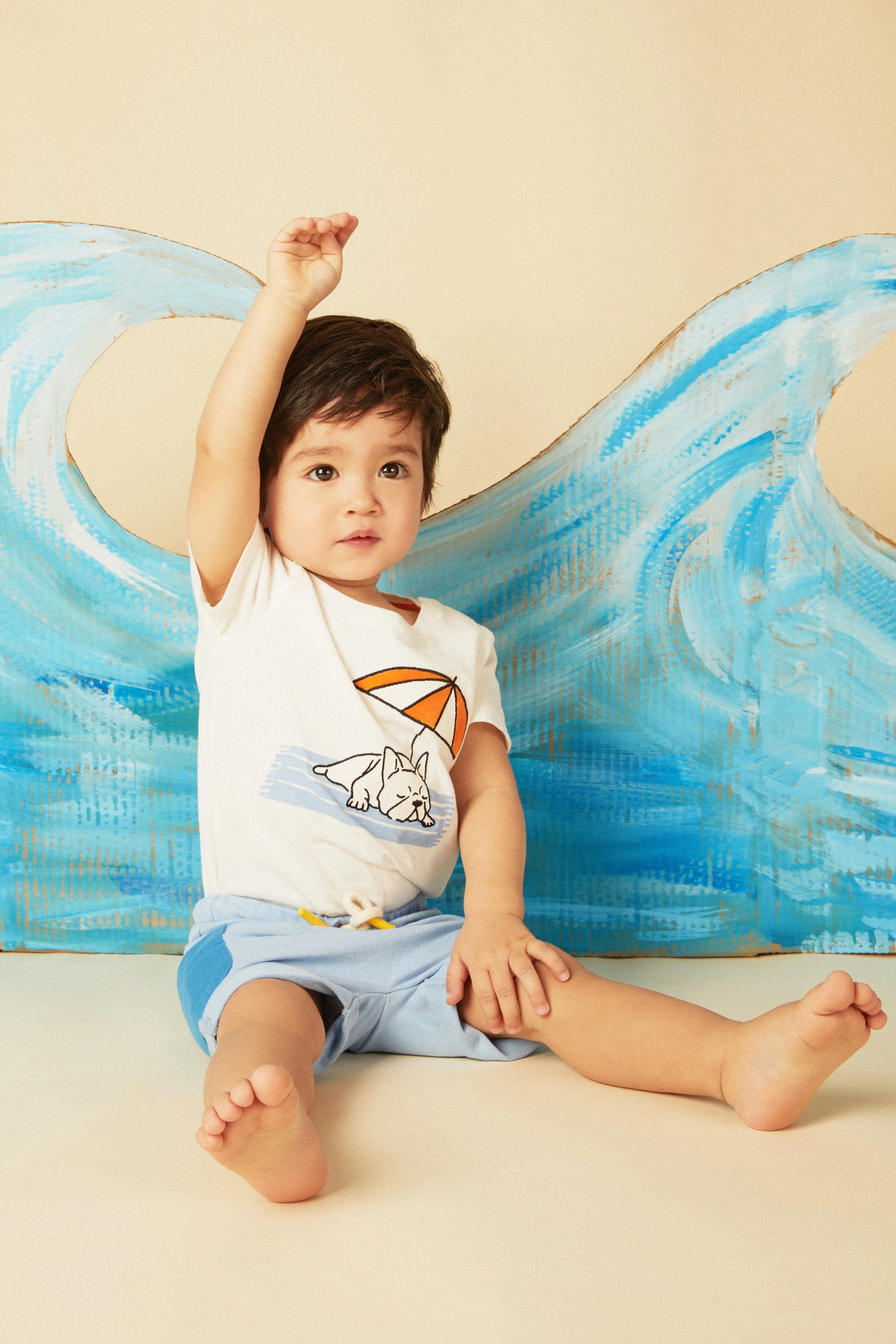 Mon Coeur Recycled Cotton Blue Baby Short - Image 4