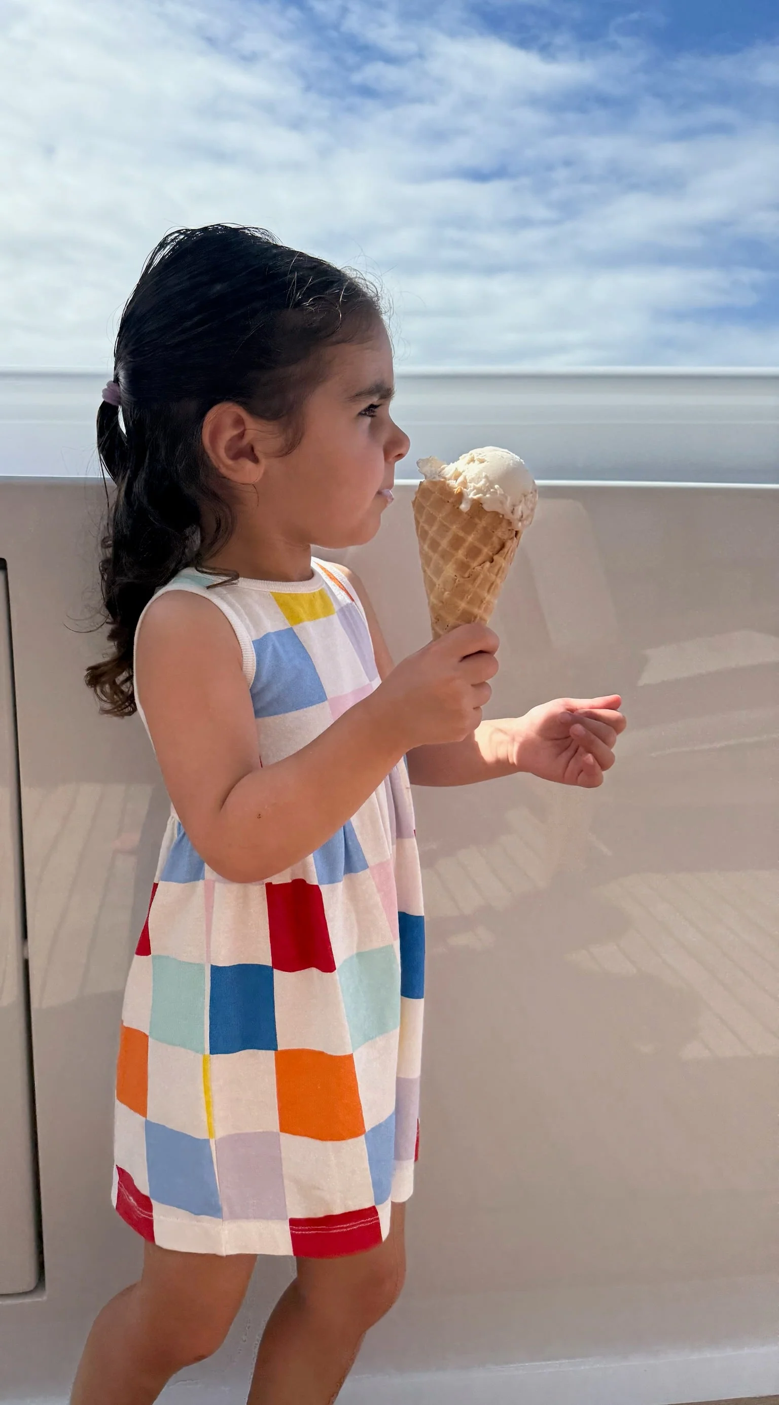 Mon Coeur Recycled Cotton Checkered Baby Tank Dress - Image 4