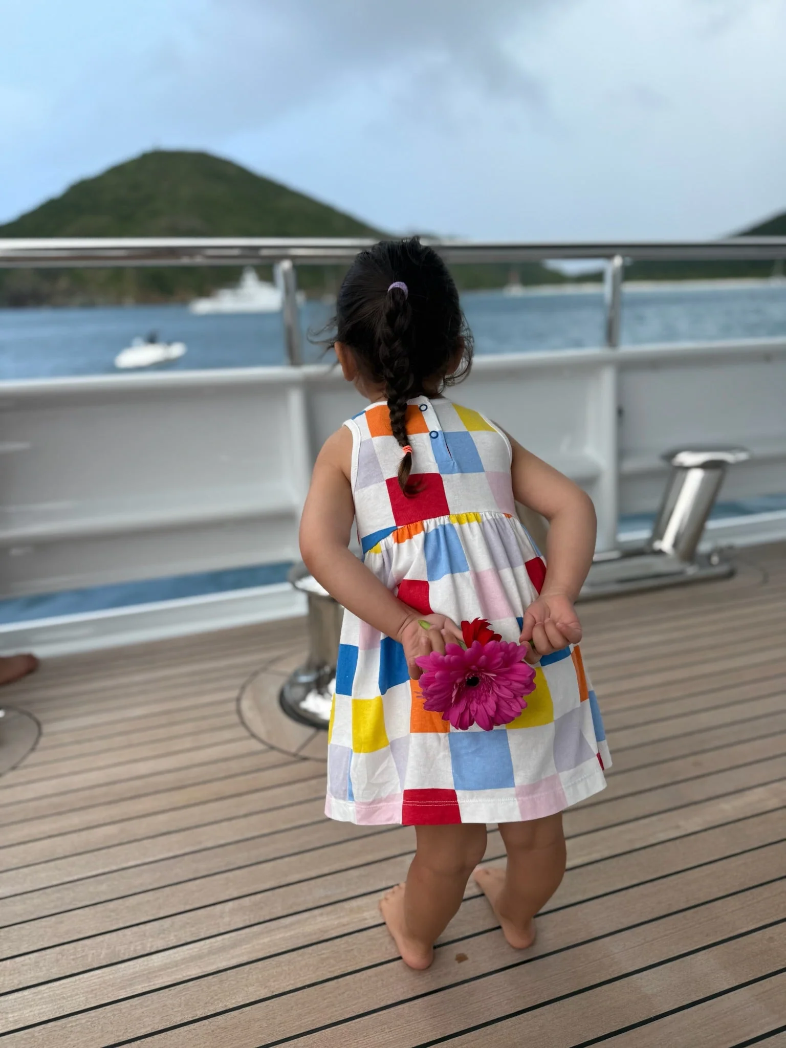 Mon Coeur Recycled Cotton Checkered Baby Tank Dress - Image 6