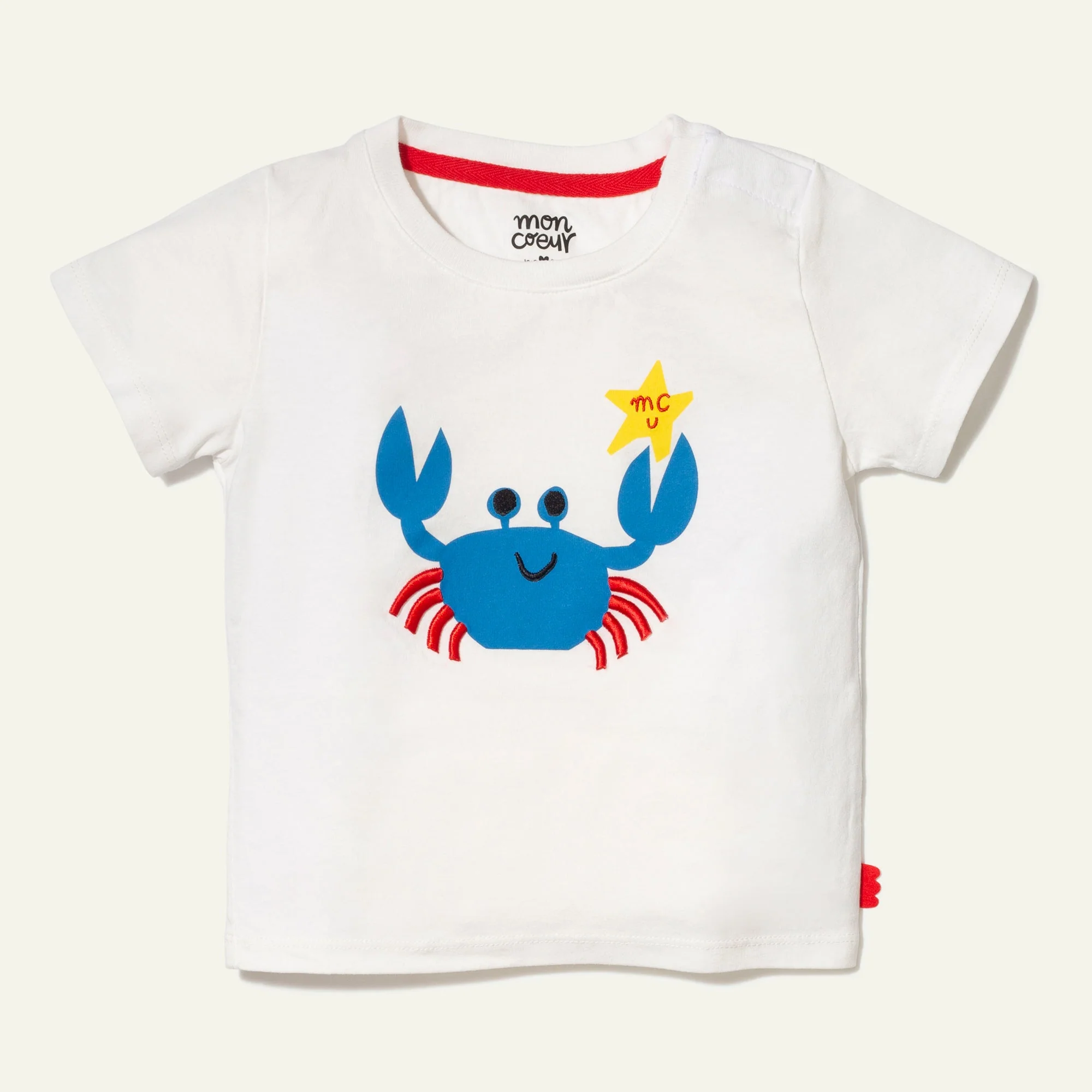 Mon Coeur Recycled Cotton Crab Baby T-Shirt