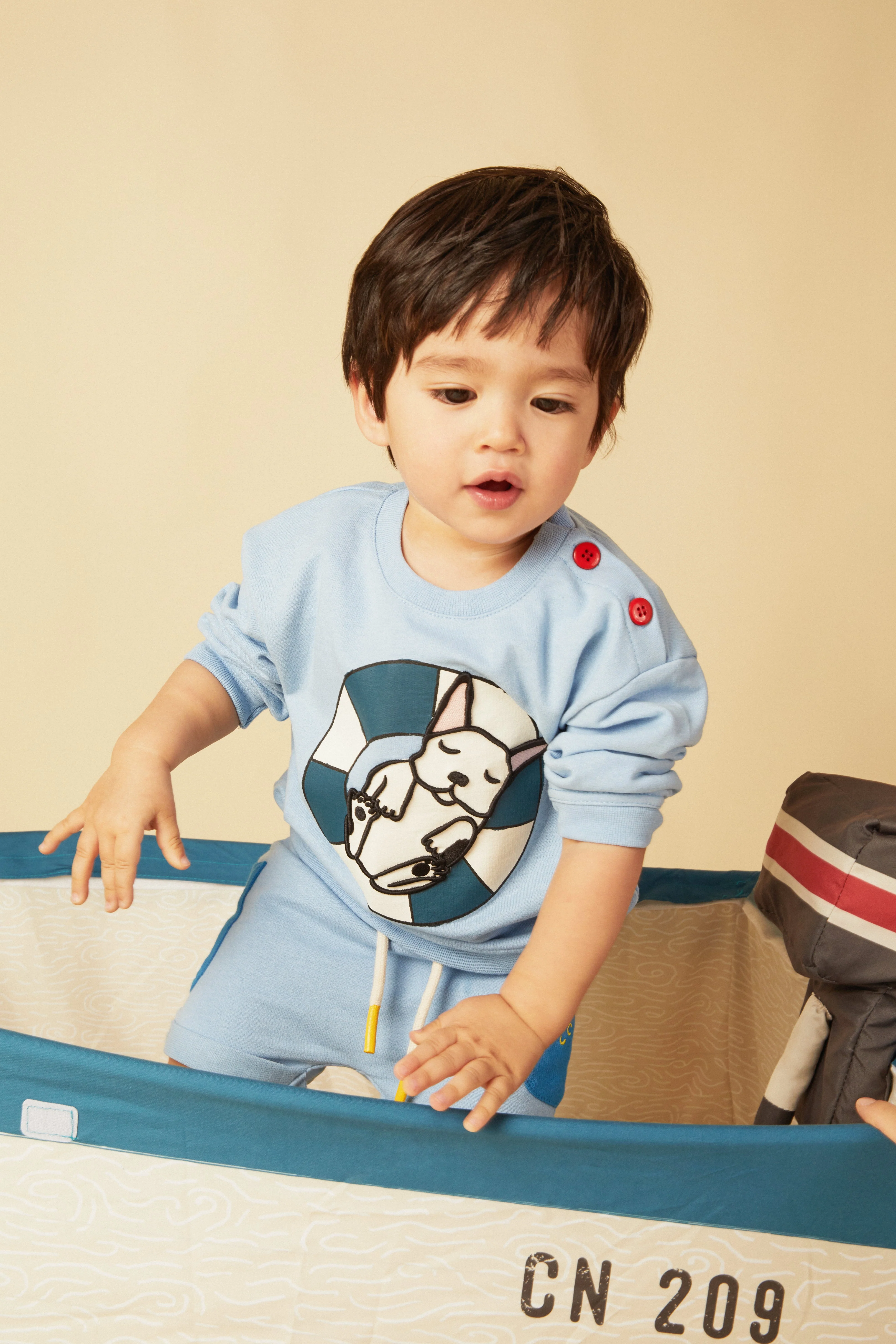 Mon Coeur Recycled Cotton Frenchie Baby Sweatshirt - Image 2
