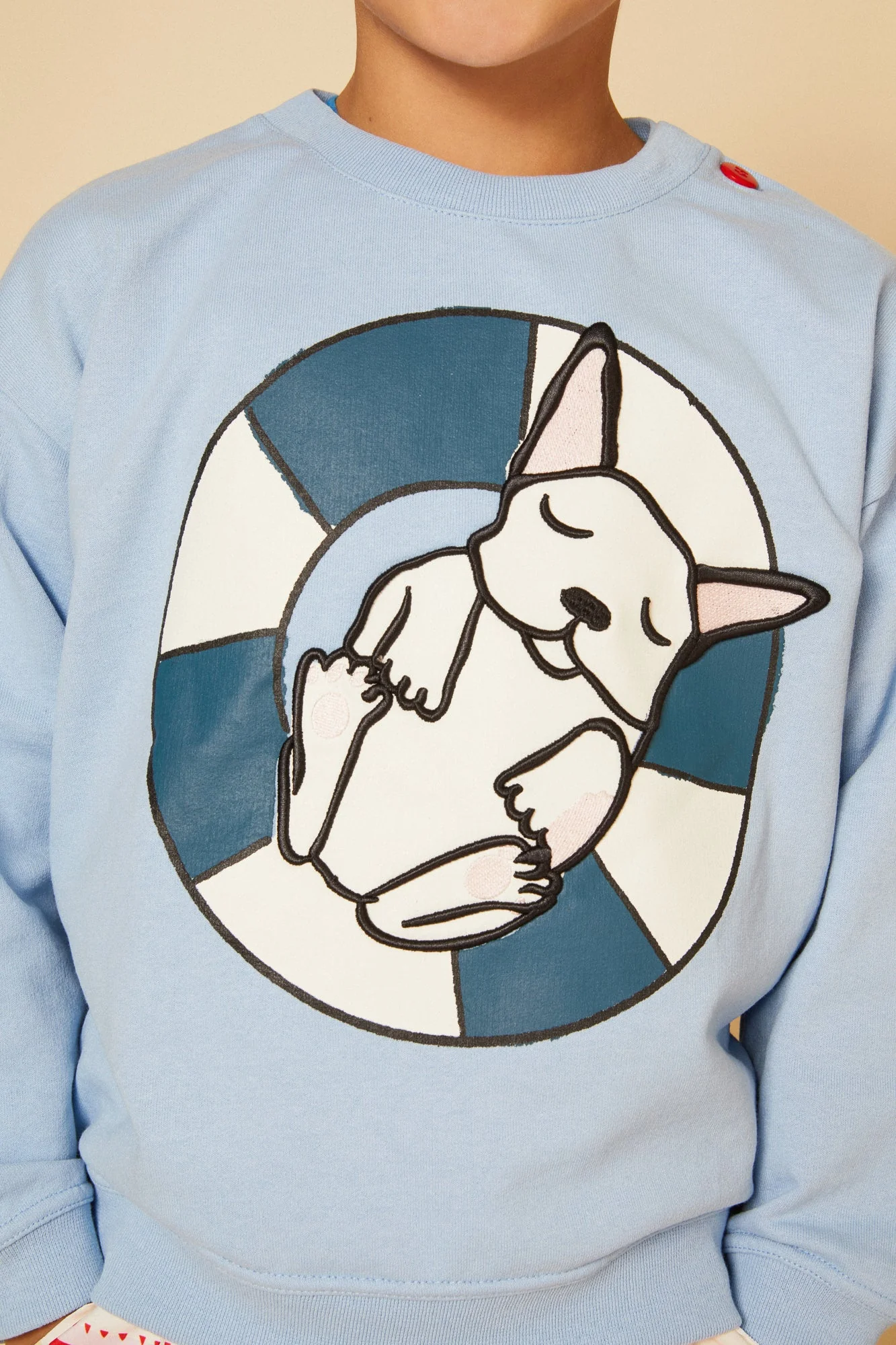 Mon Coeur Recycled Cotton Frenchie Kid Sweatshirt - Image 2