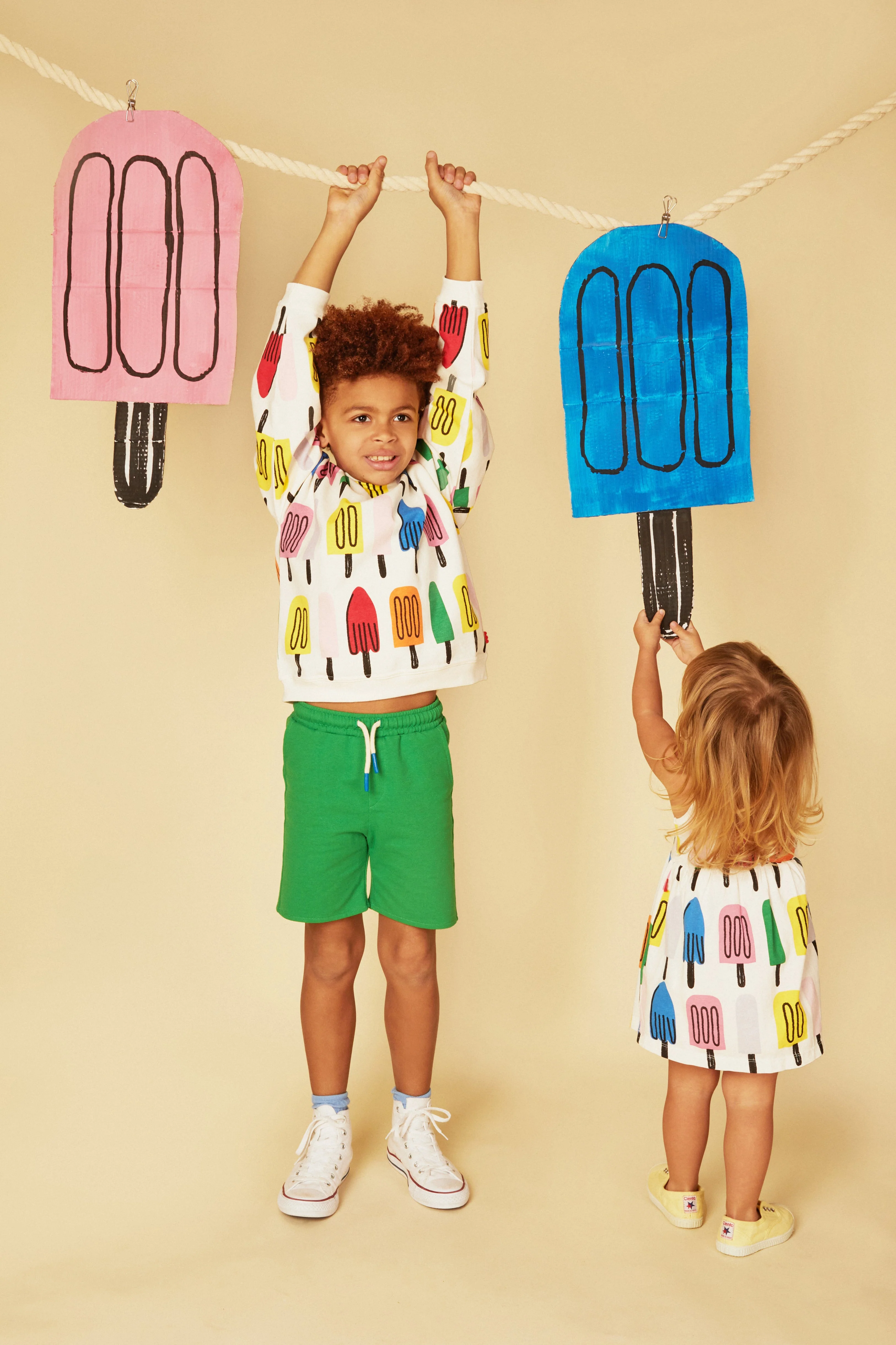 Mon Coeur Recycled Cotton Ice Pop Baby Tank Dress - Image 3