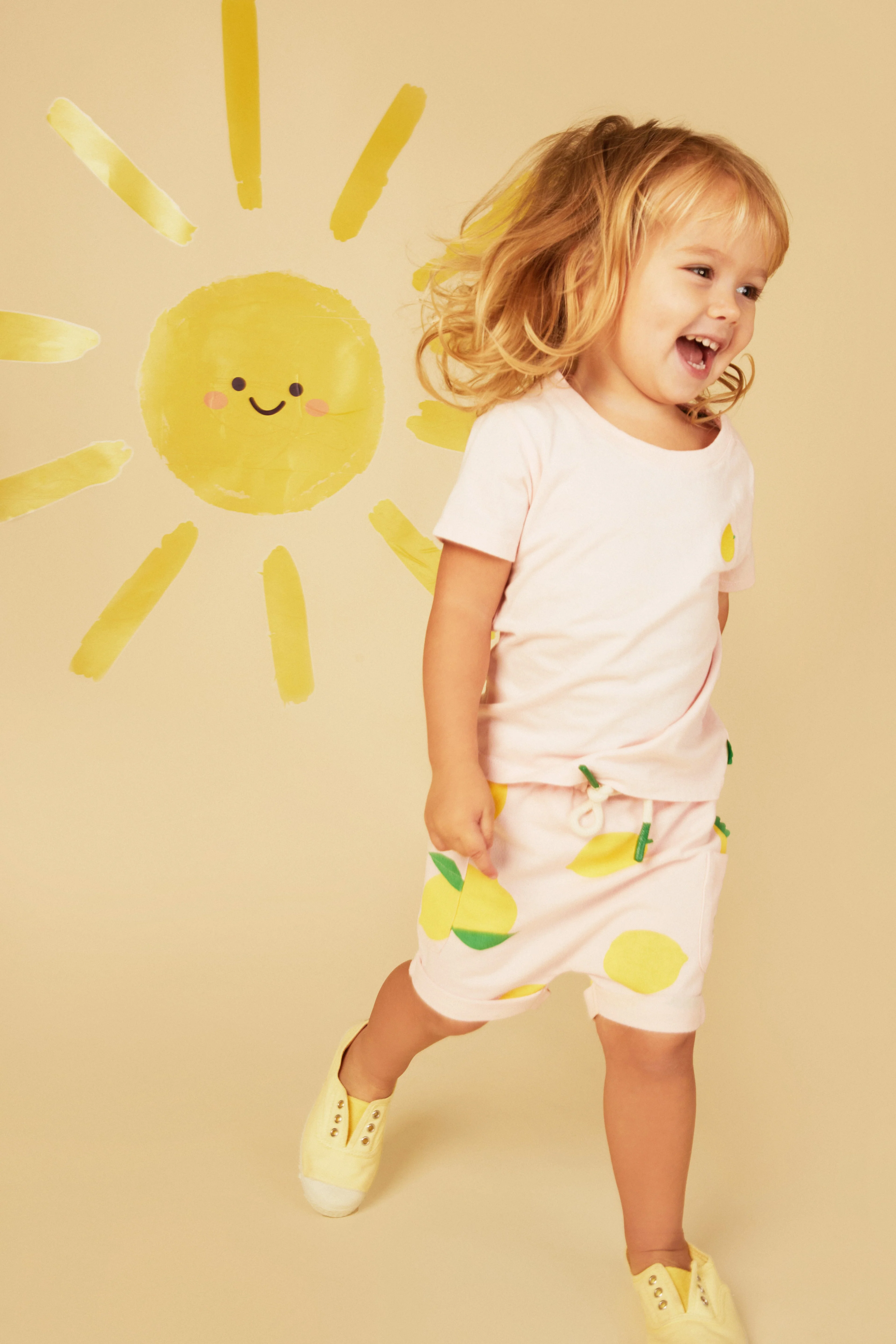 Mon Coeur Recycled Cotton Lemon Baby Short - Image 3
