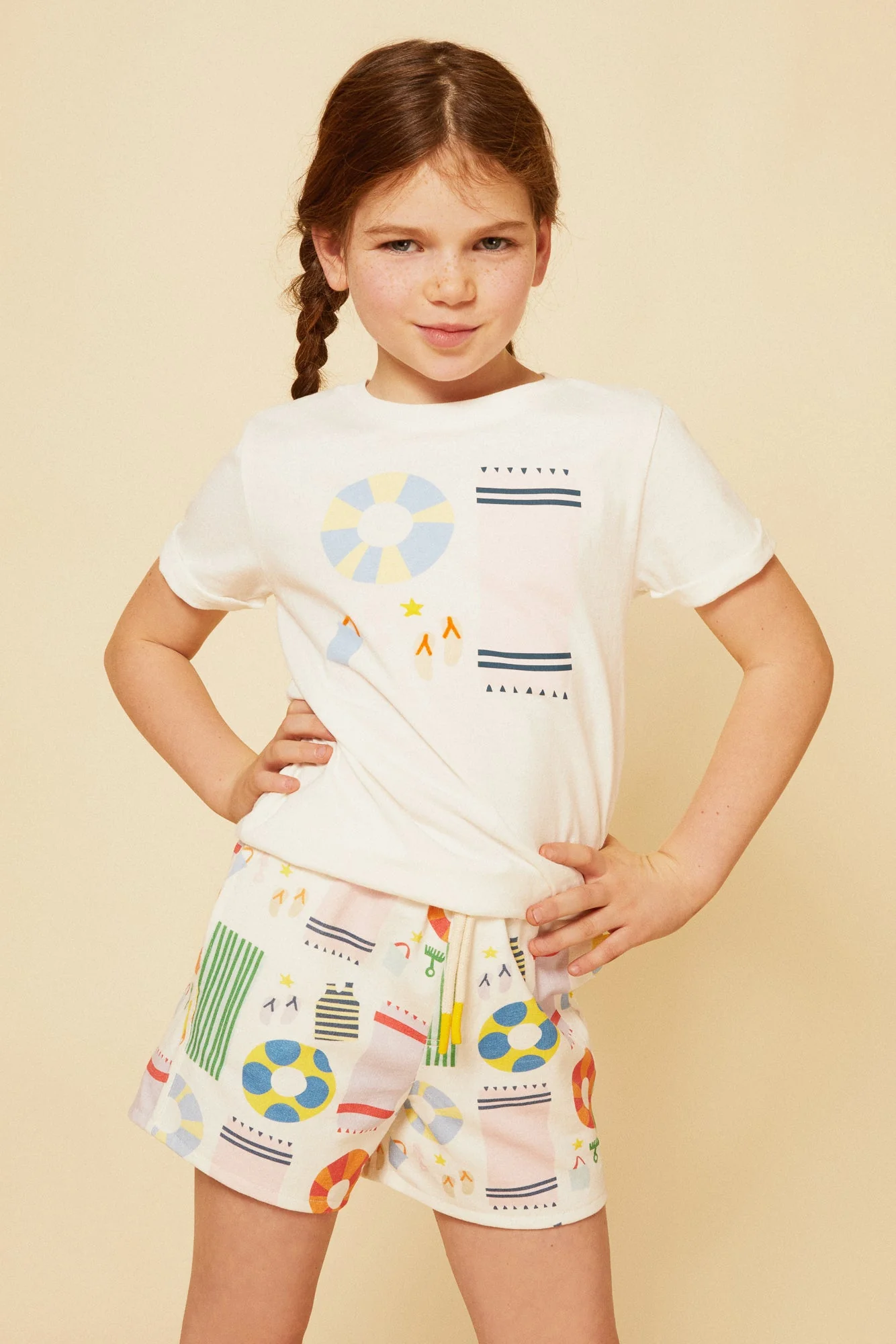 Mon Coeur Recycled Cotton Pink Beach Party Kid T-Shirt - Image 2