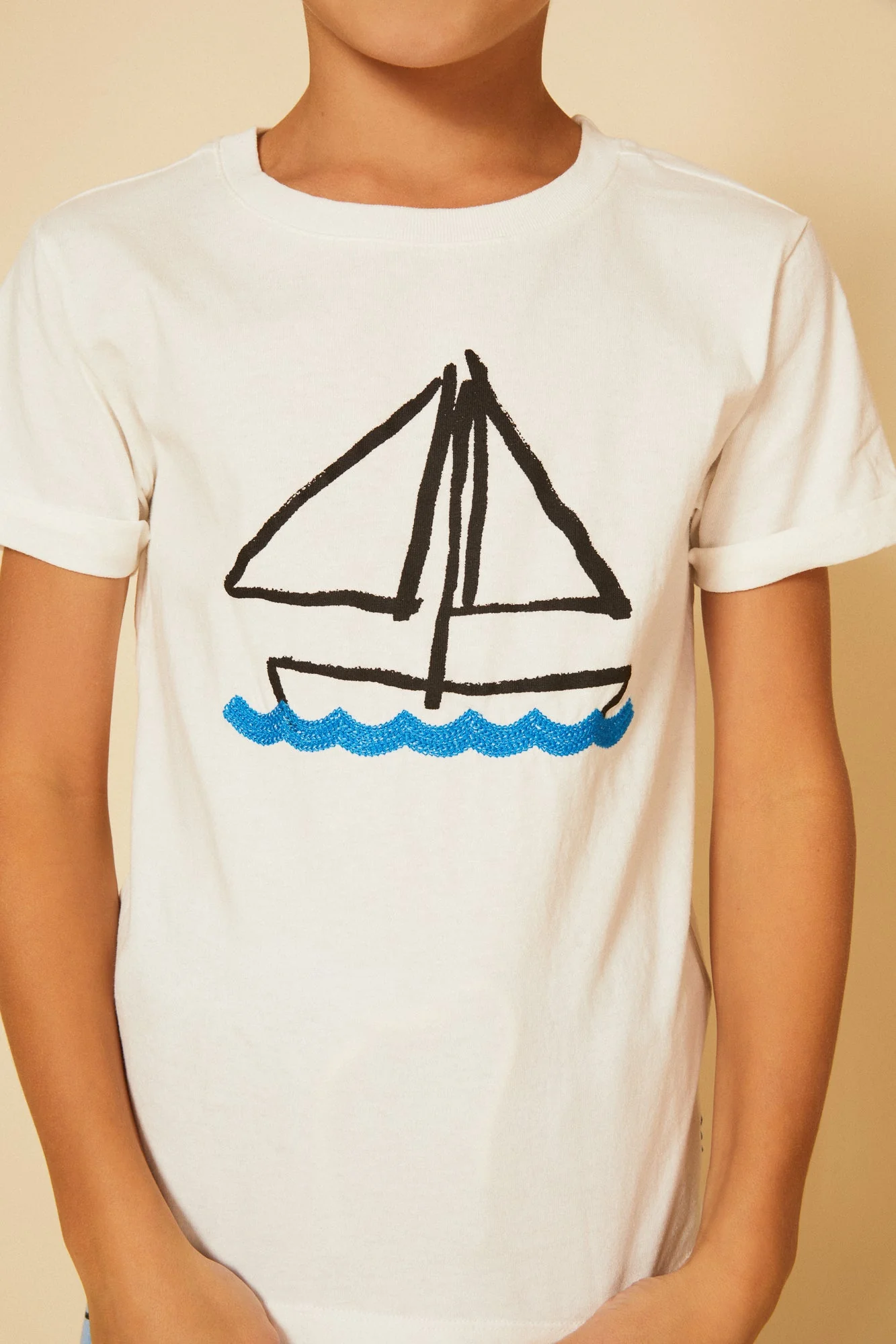 Mon Coeur Recycled Cotton Sail Away Kid T-Shirt - Image 2
