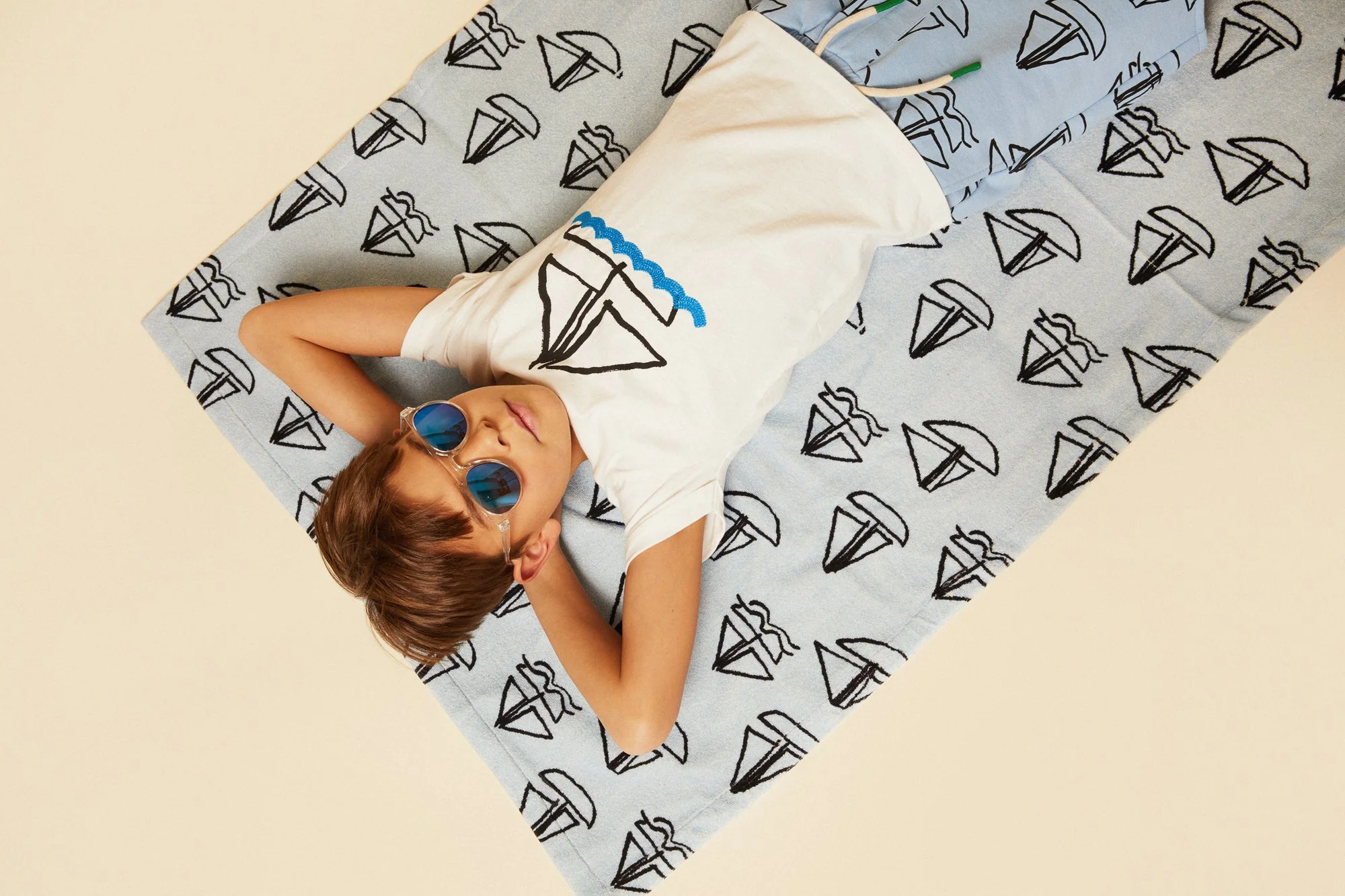 Mon Coeur Recycled Cotton Sail Away Kid T-Shirt - Image 4
