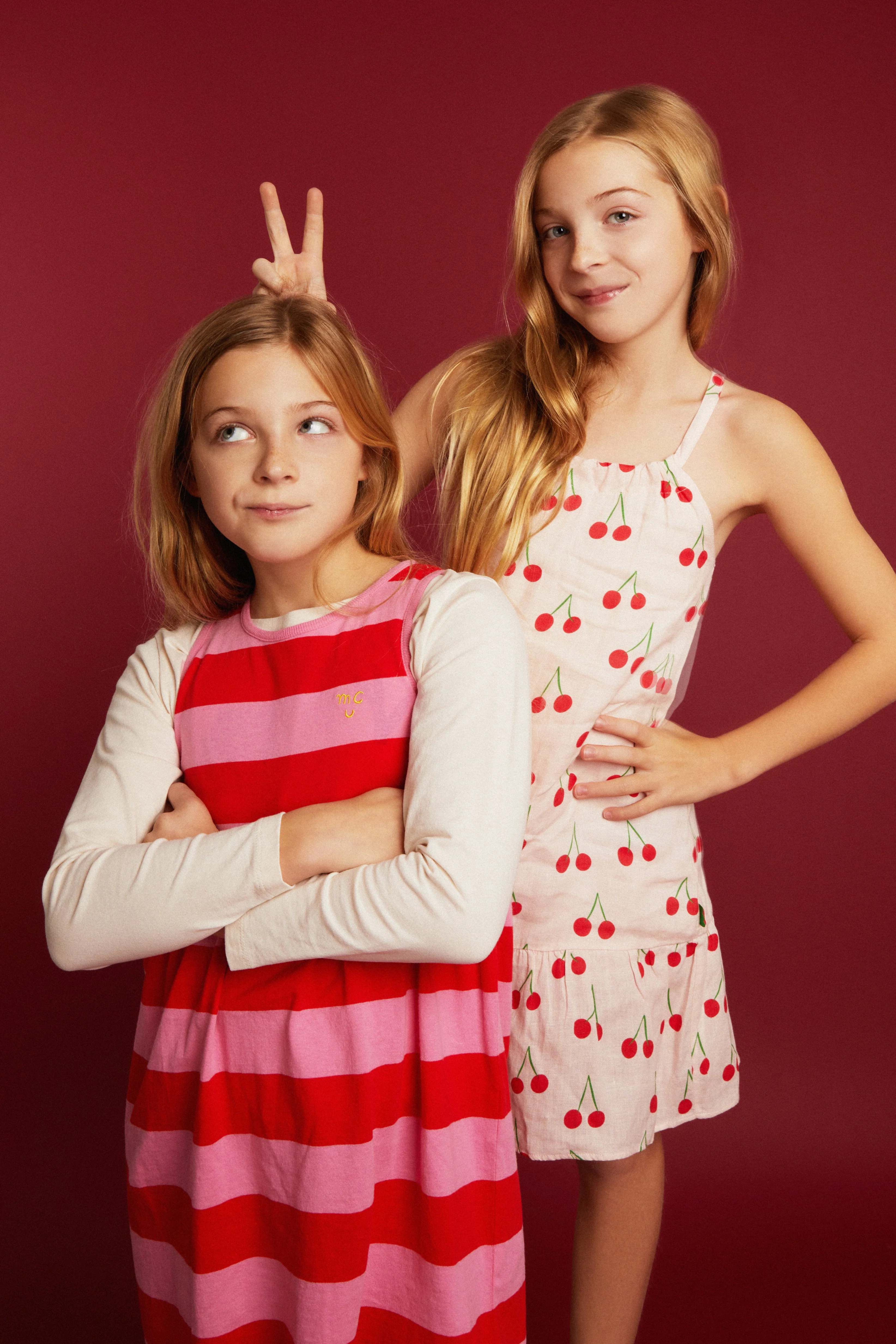 Mon Coeur Recycled Cotton Stripes Kid Tank Dress - Image 2