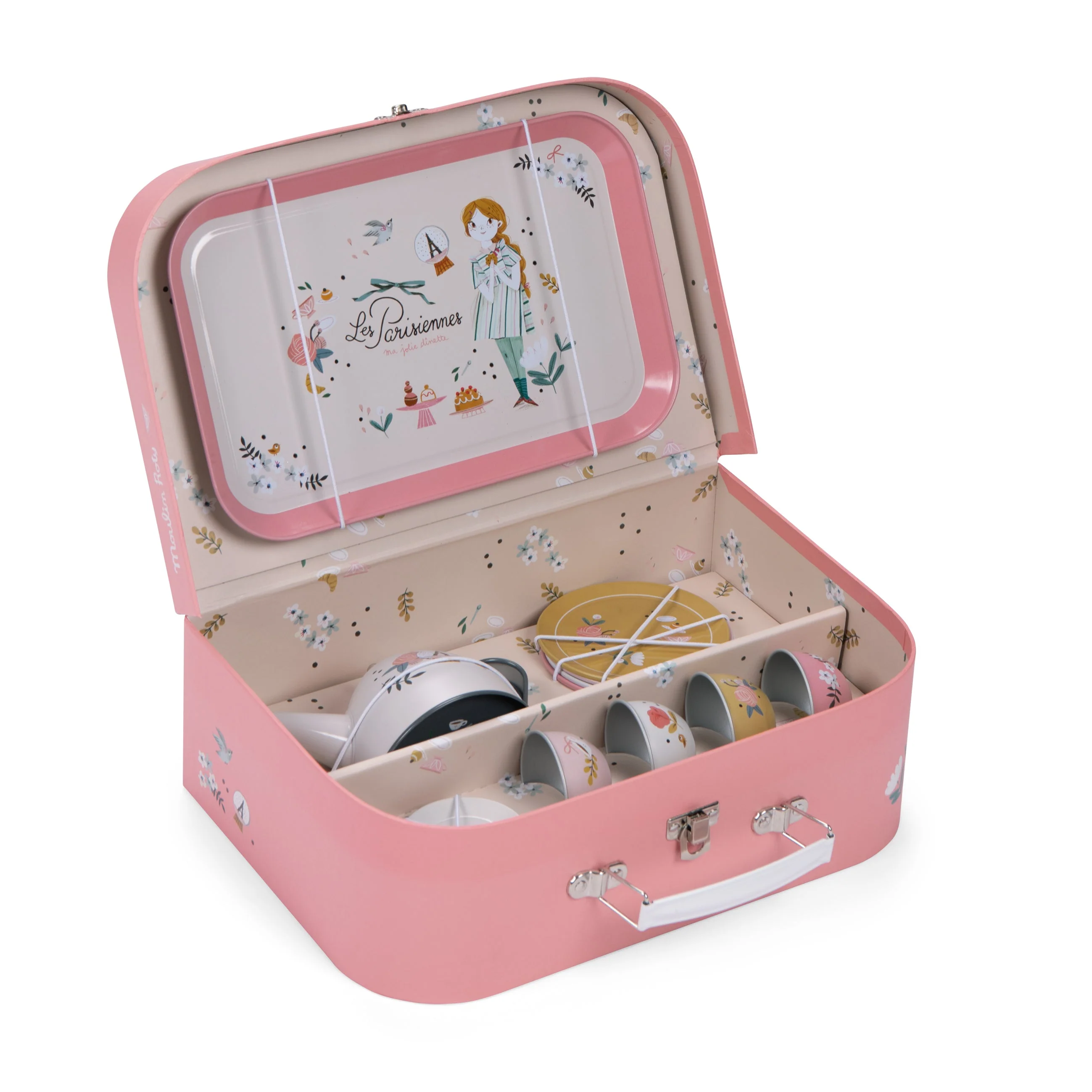 Moulin Roty Suitcase - New Tea Party Metal Set The Parisiennes - Image 2