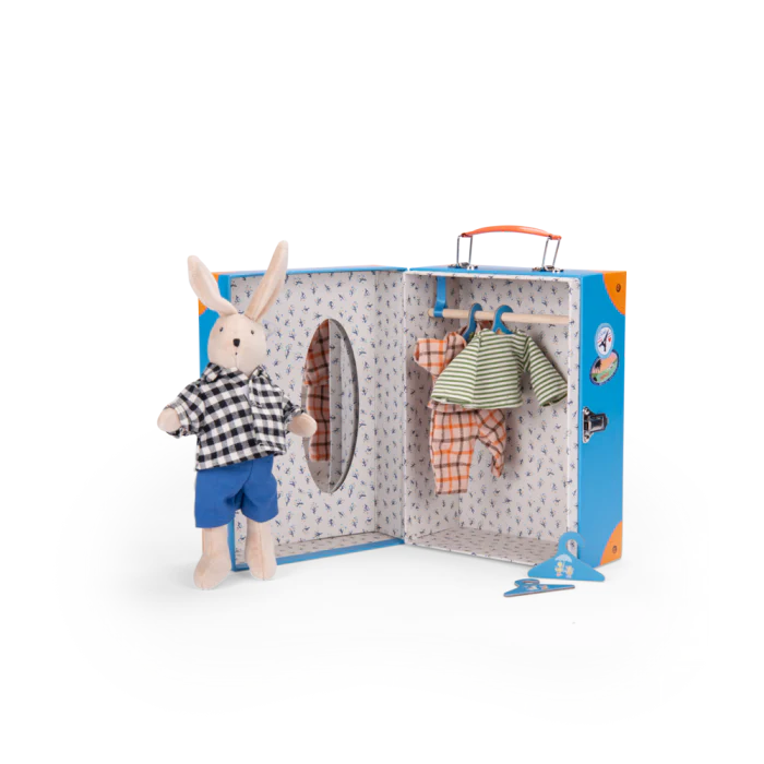 Moulin Roty Sylvain Little Wardrobe Suitcase - The Big Family - Image 3