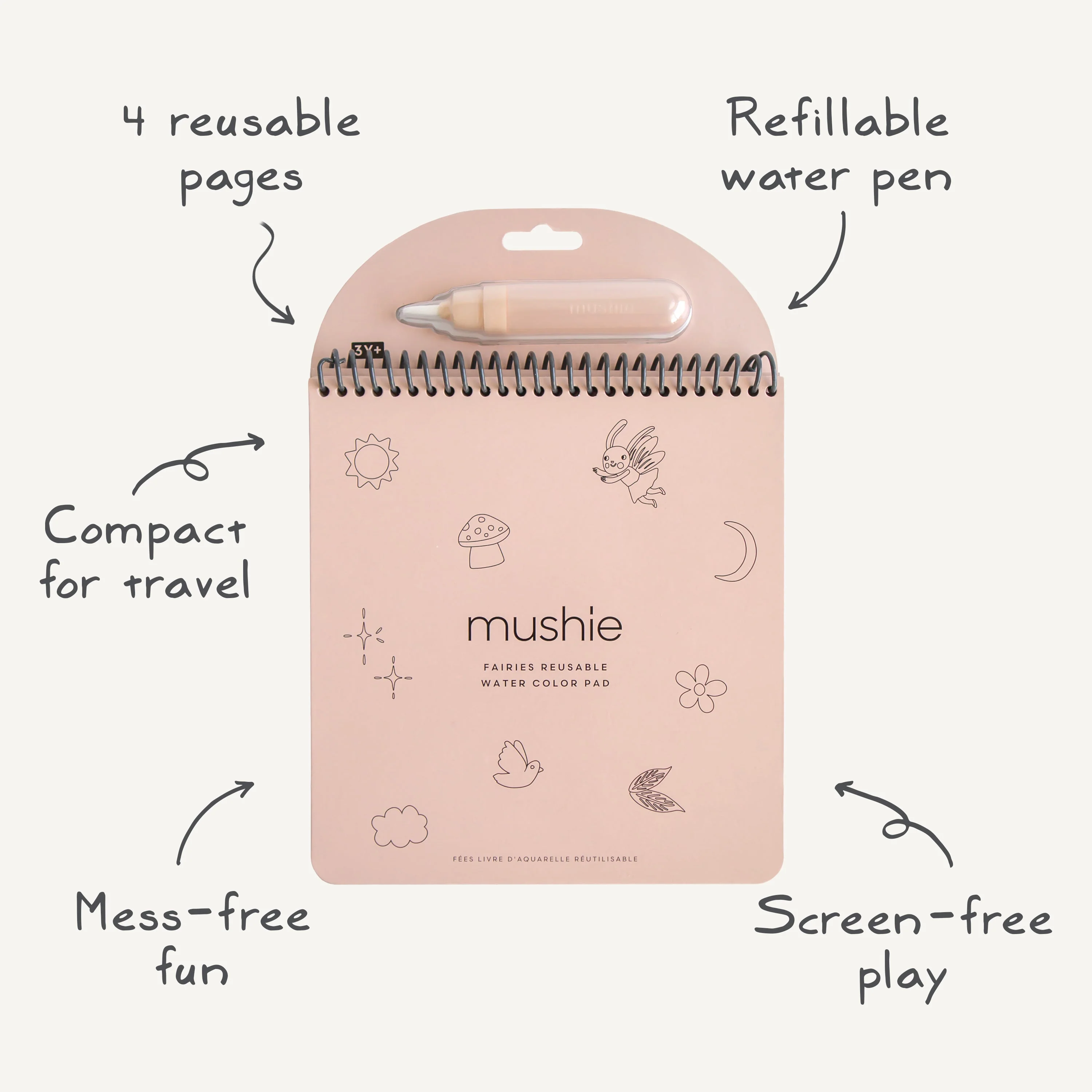 Mushie Fairies Reusable Water Color Pad - Image 2