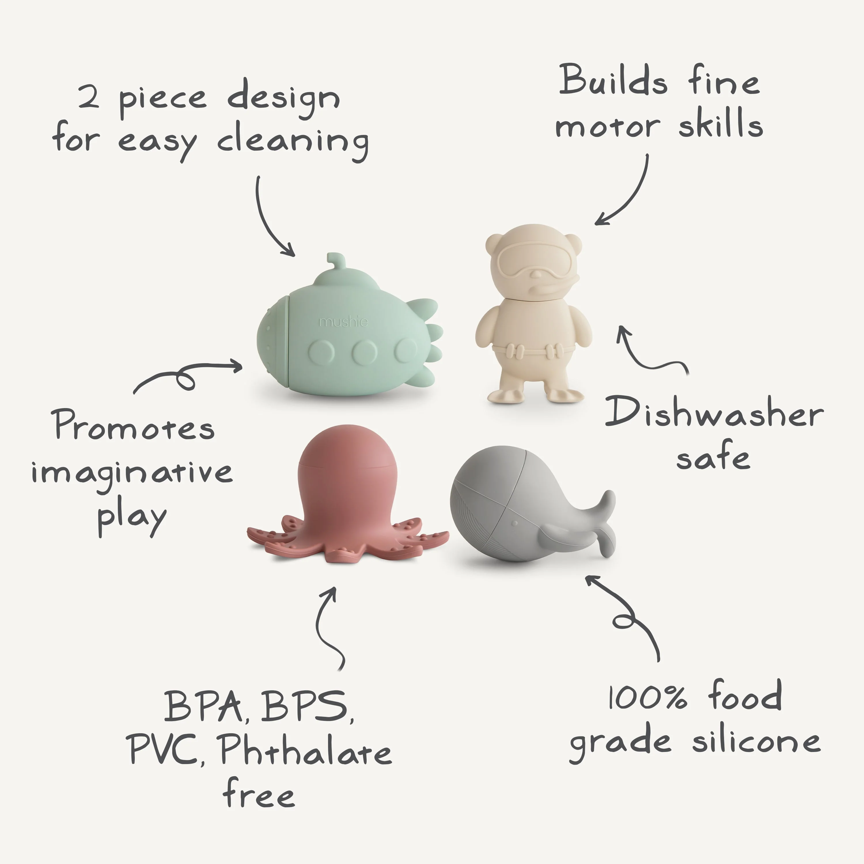 Mushie Mold Free Bath Play Set - Image 9