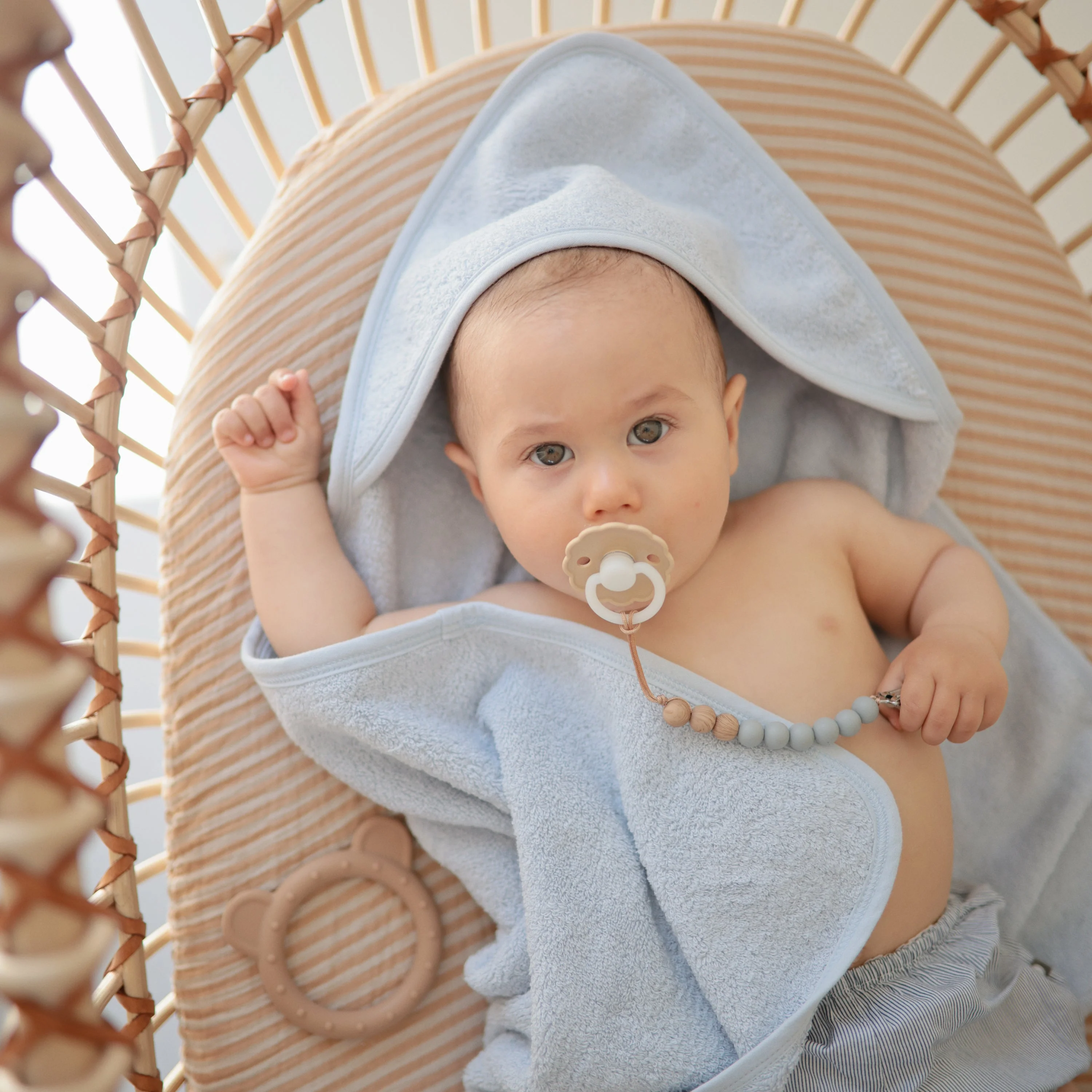 Mushie Organic Cotton Baby Hooded Towel - Image 22