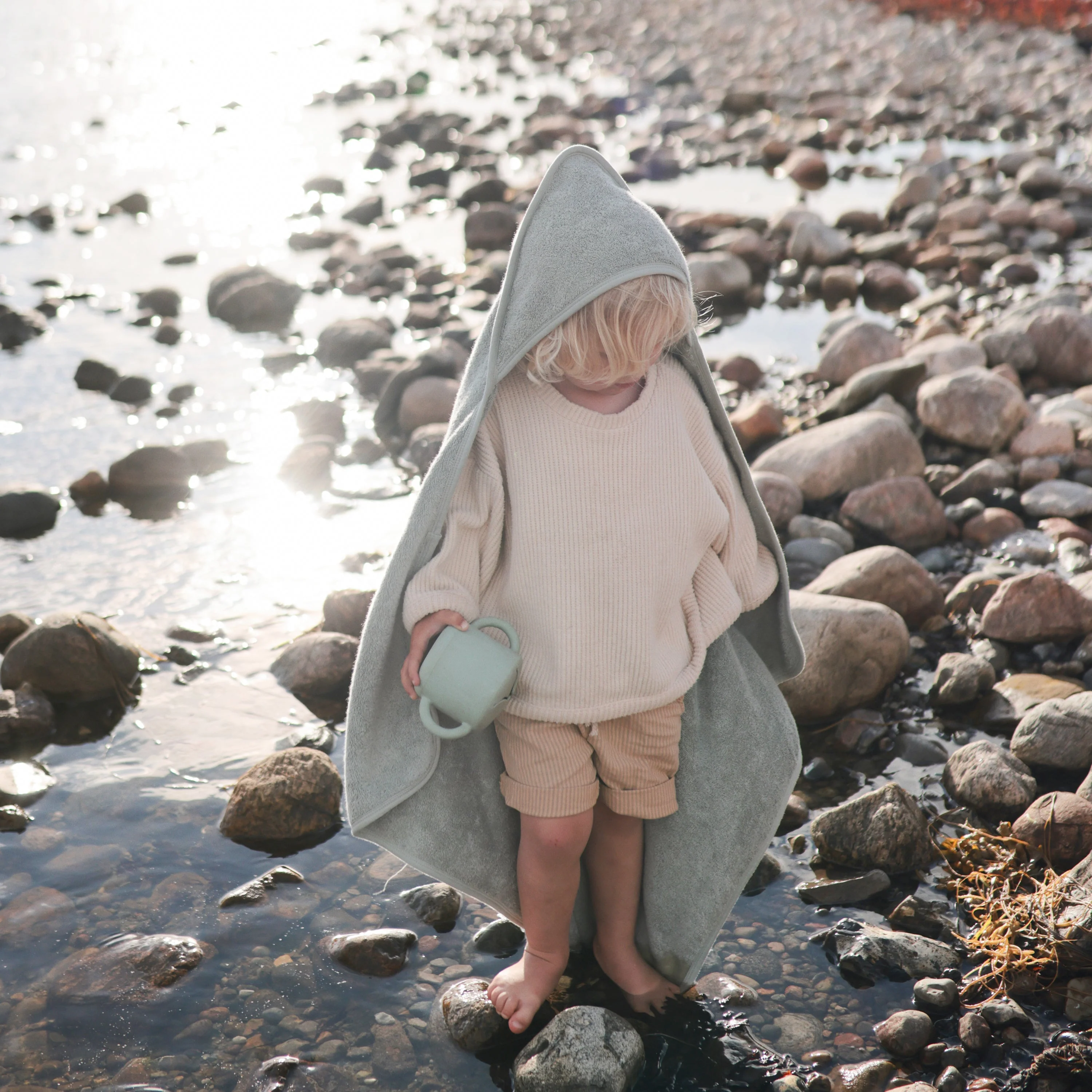 Mushie Organic Cotton Baby Hooded Towel - Image 37