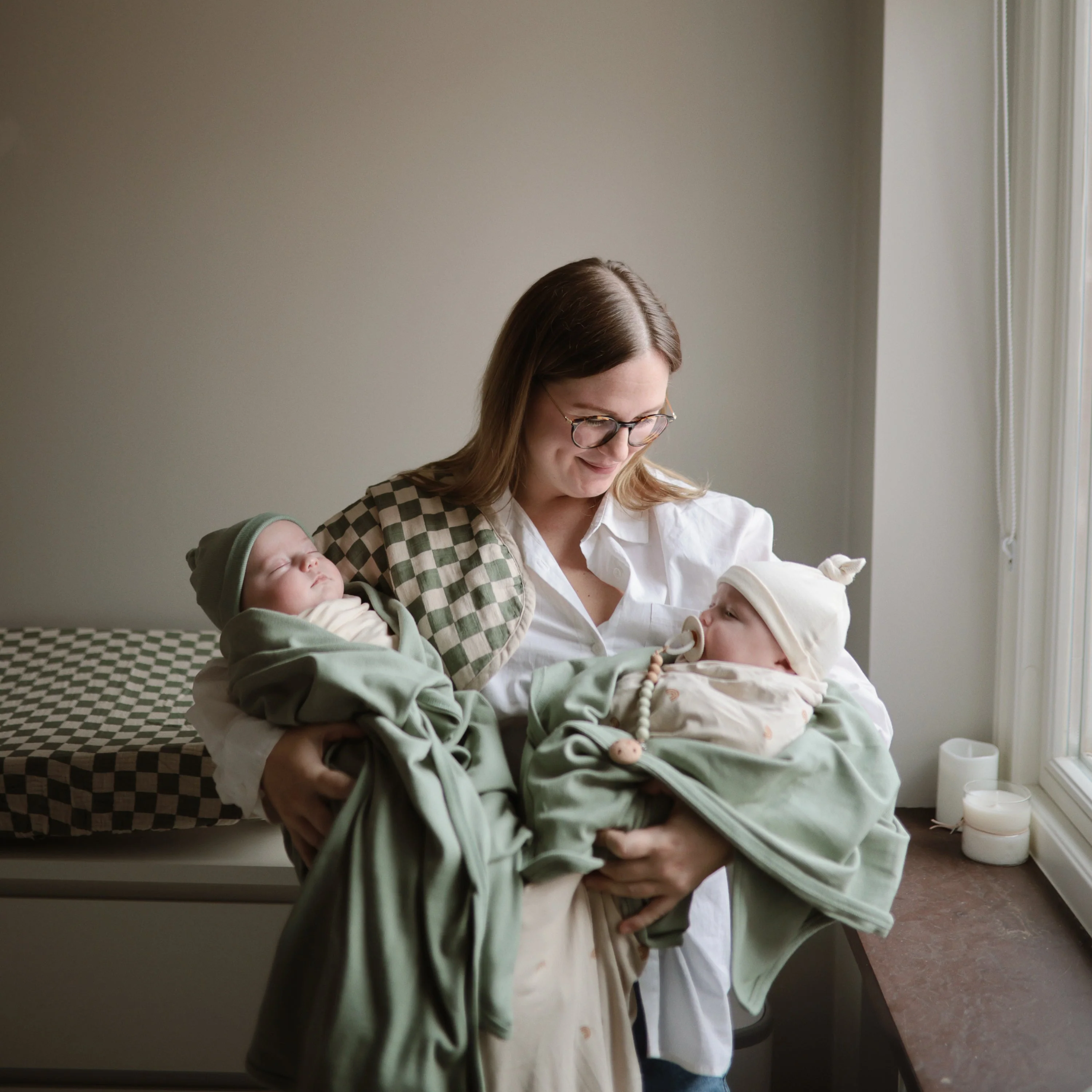 Mushie Organic Cotton Muslin Burp Cloth 2-Pack - Image 26