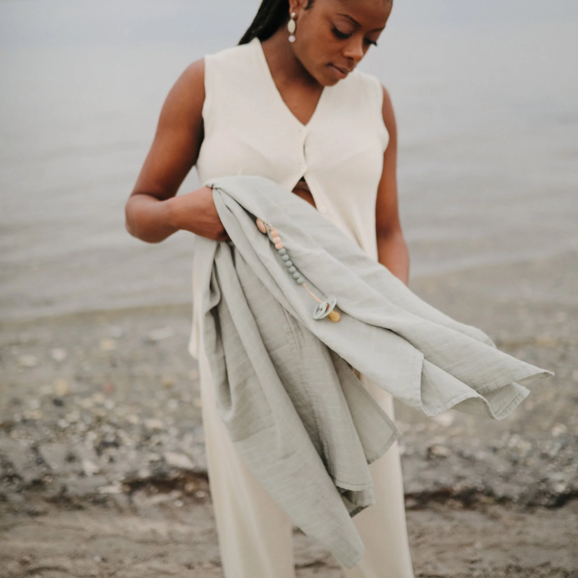 Mushie Organic Cotton Muslin Swaddle Blanket - Image 114