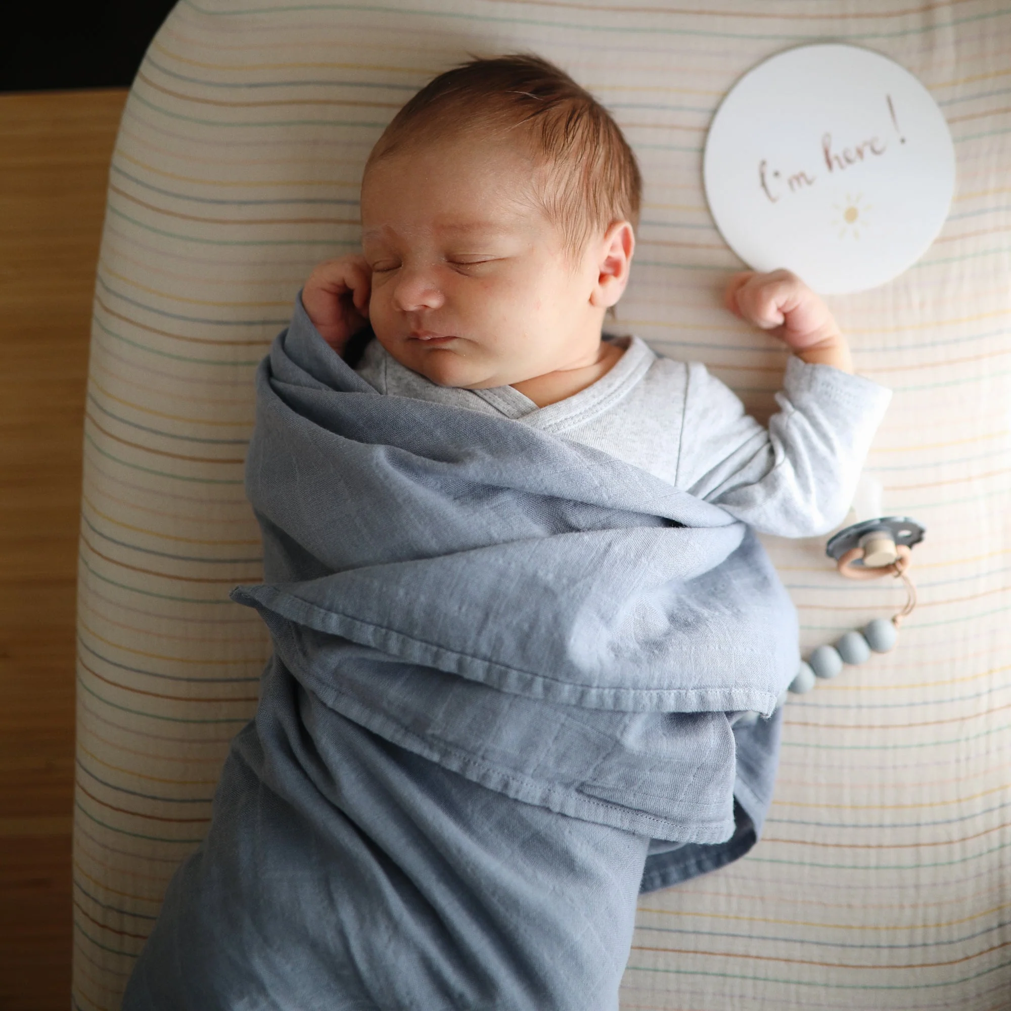 Mushie Organic Cotton Muslin Swaddle Blanket - Image 117