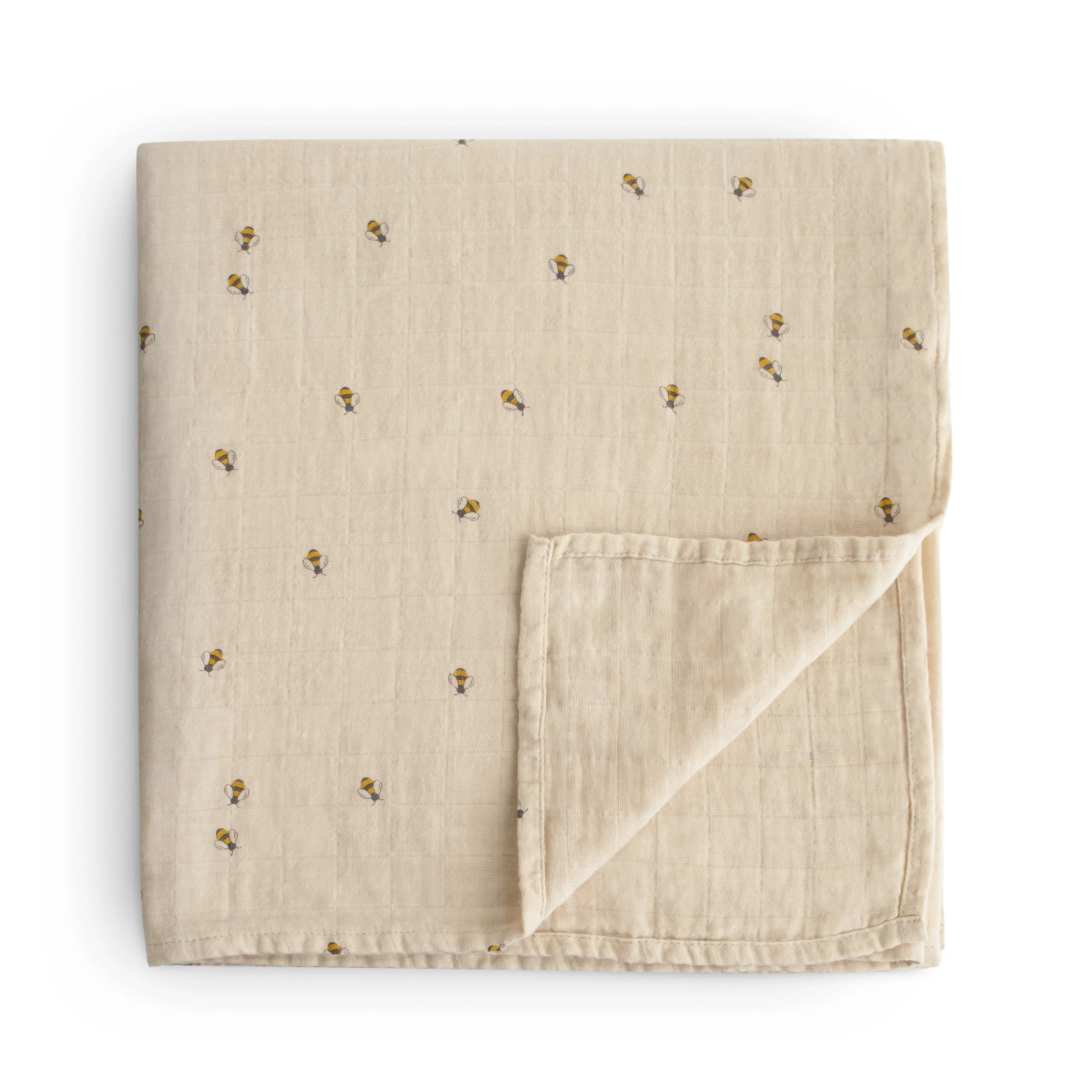 Mushie Organic Cotton Muslin Swaddle Blanket - Image 3