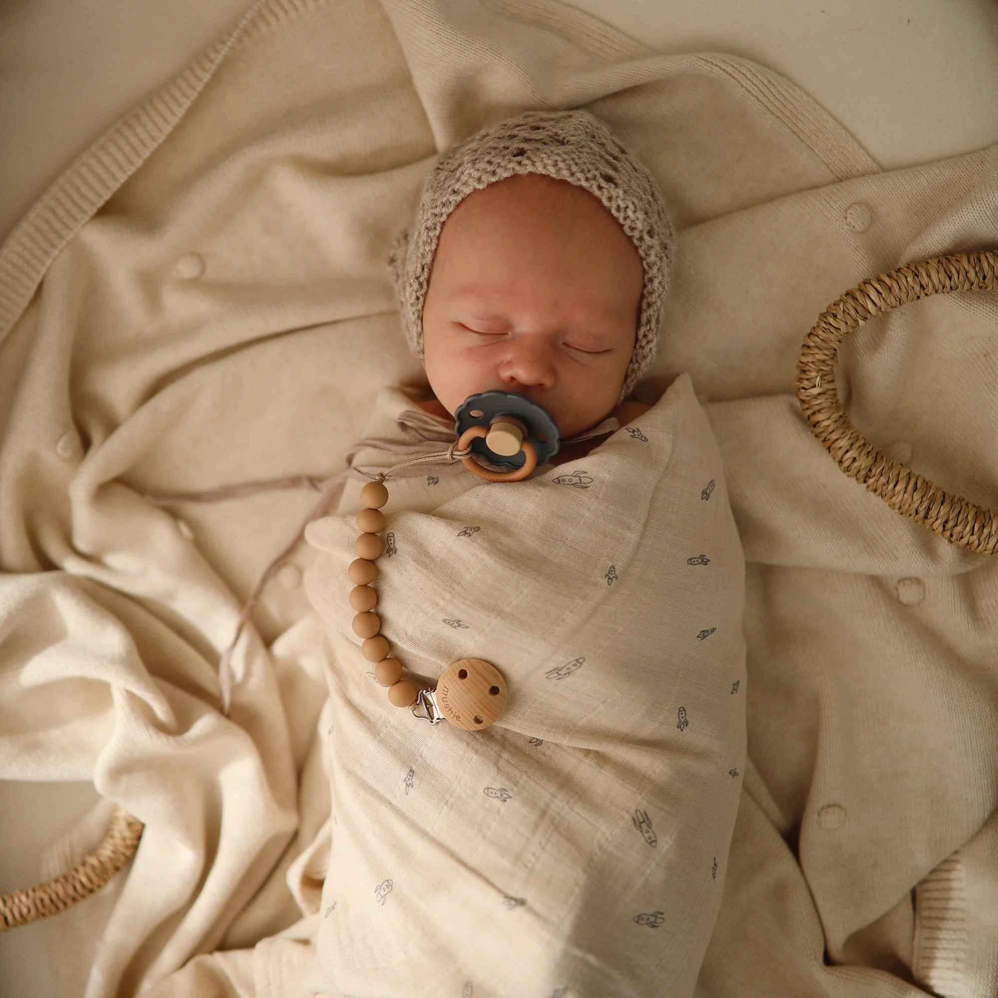 Mushie Organic Cotton Muslin Swaddle Blanket - Image 48