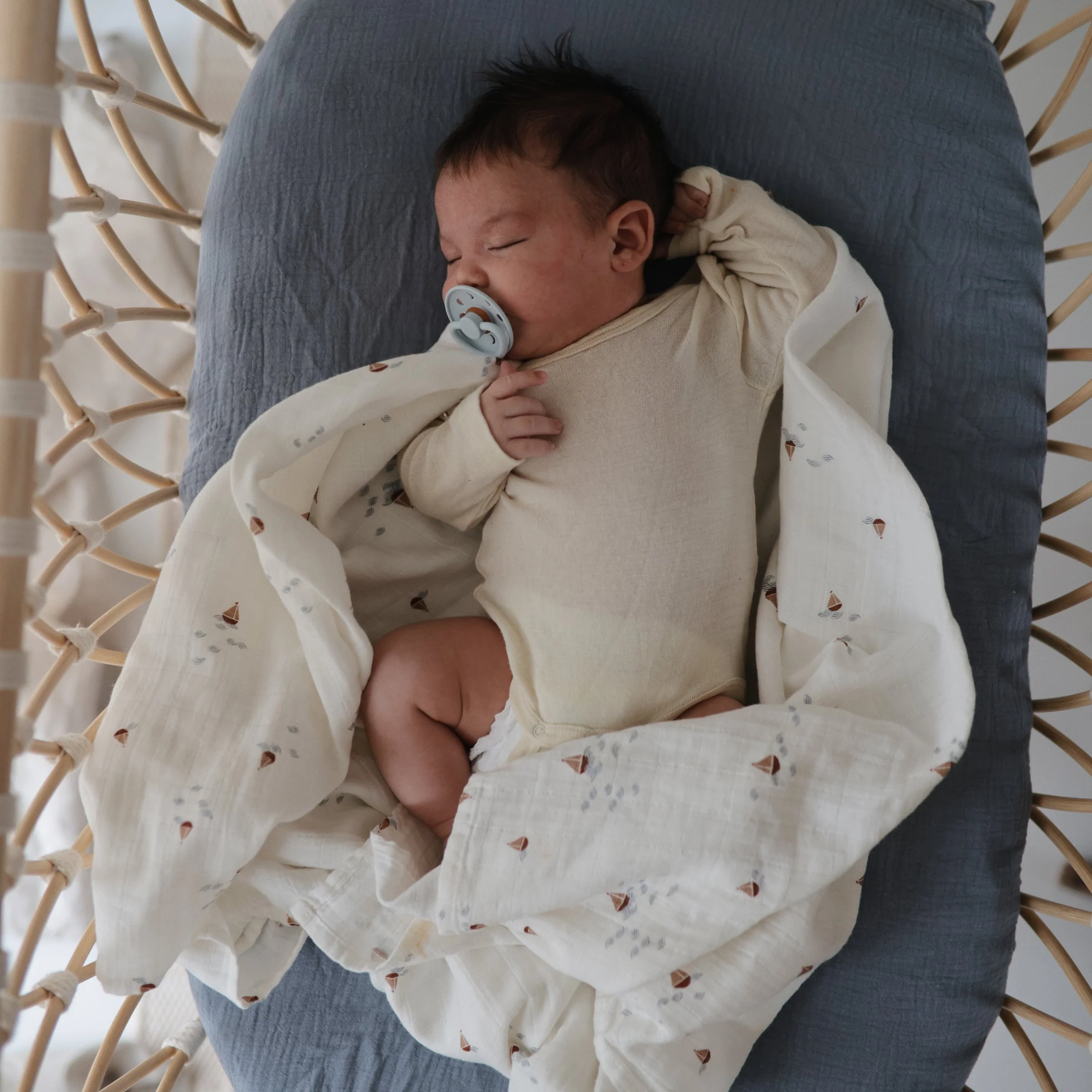 Mushie Organic Cotton Muslin Swaddle Blanket - Image 49