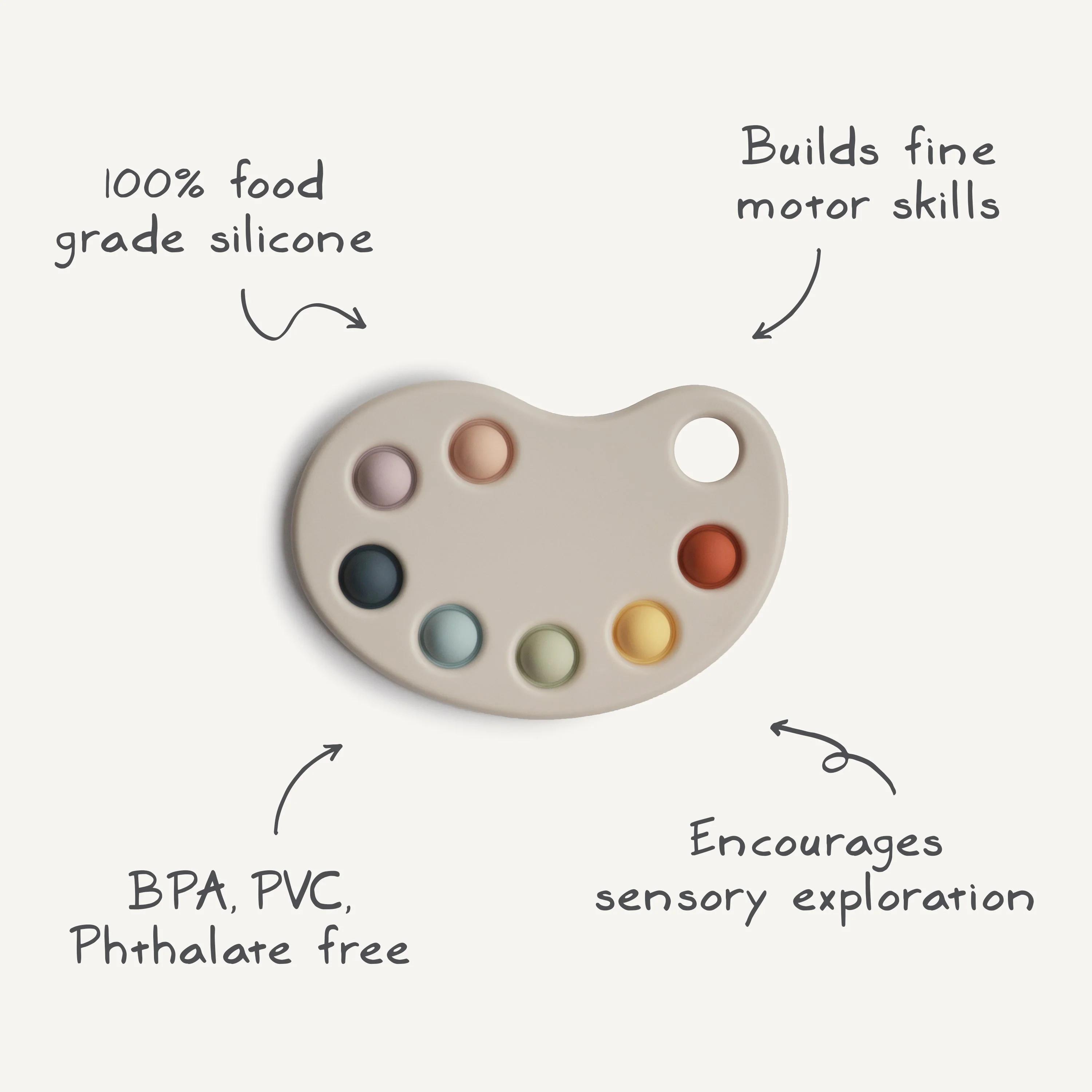 Mushie Paint Palette Press Toy - Image 2