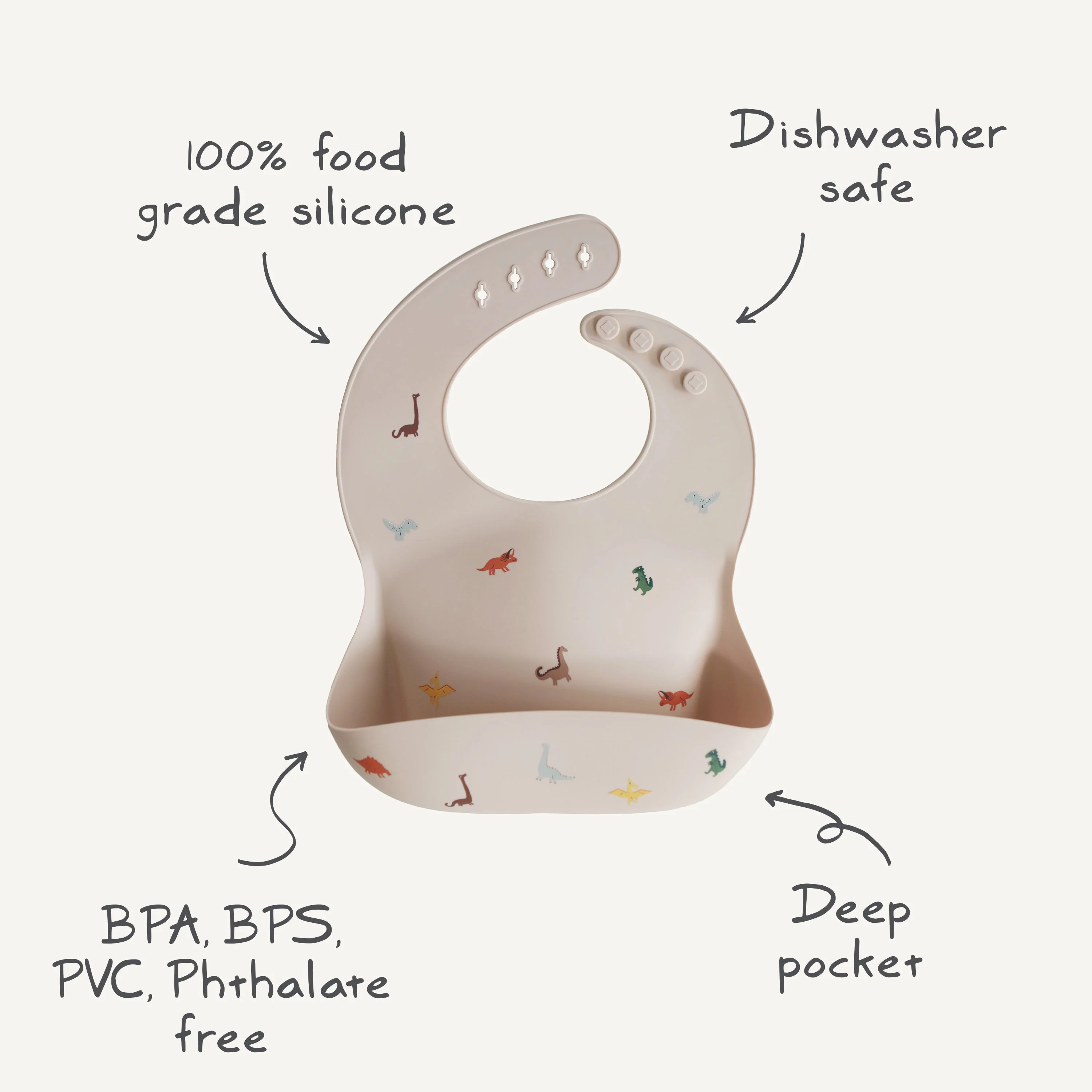 Mushie Silicone Baby Bib - Image 42