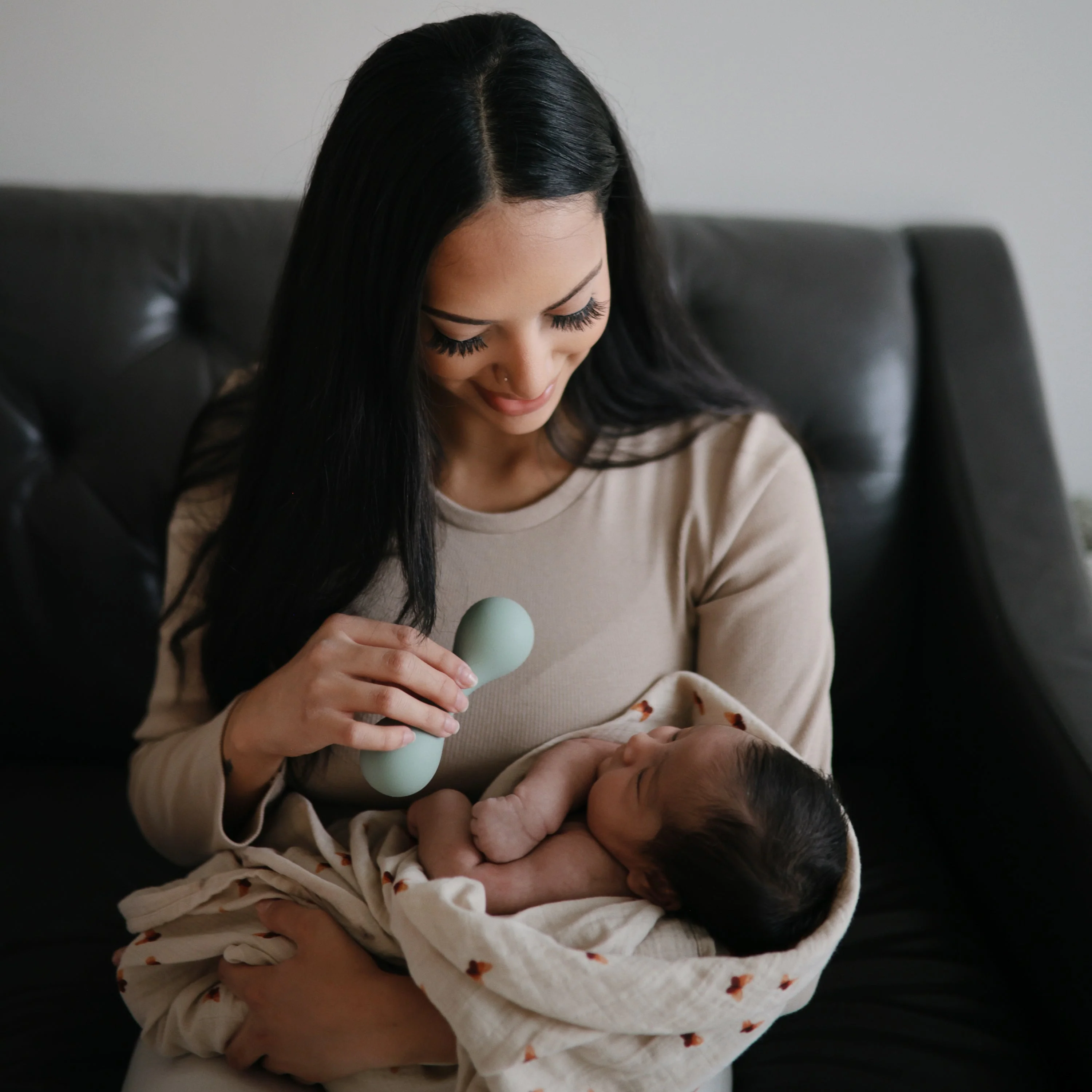 Mushie Silicone Baby Rattle Toy - Image 21