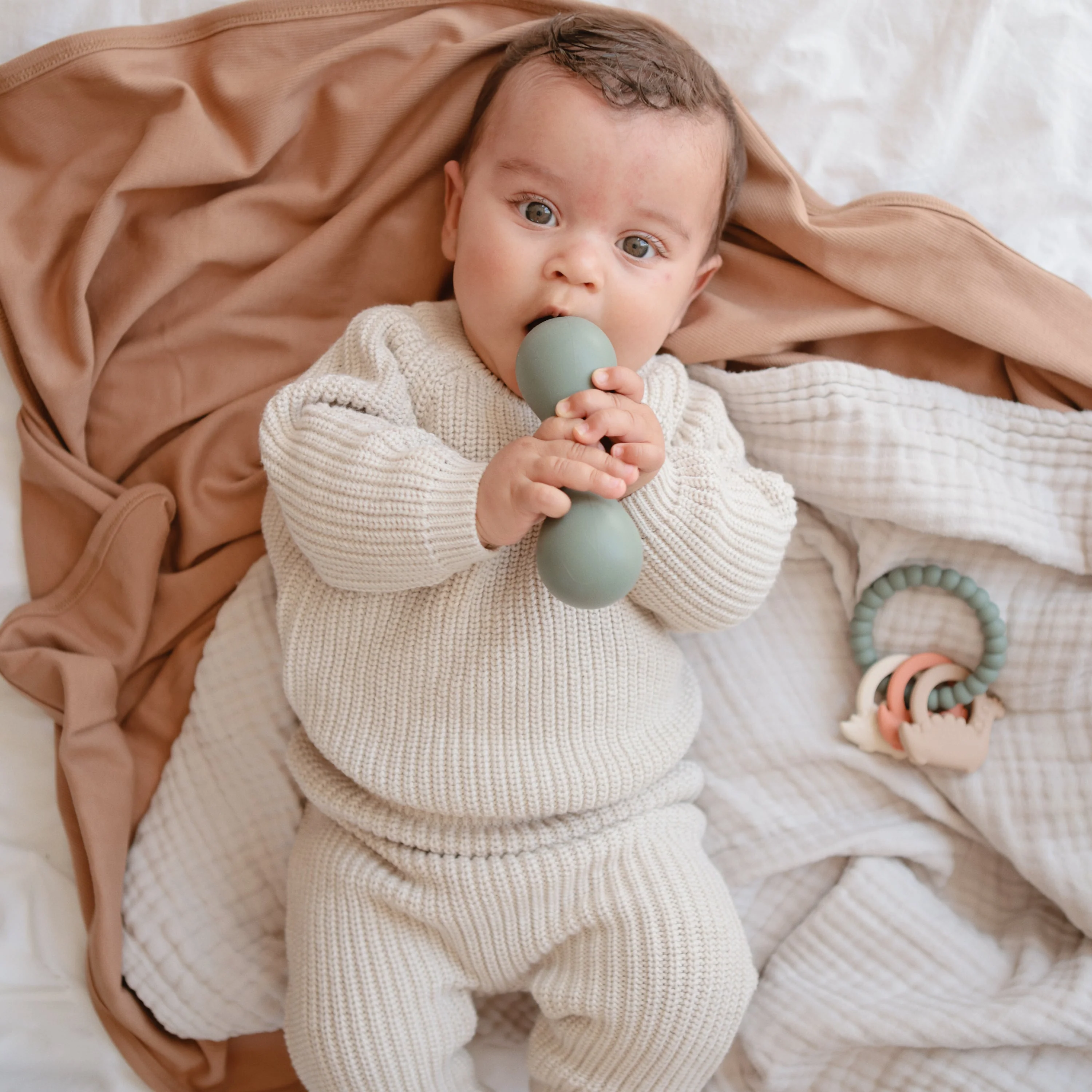 Mushie Silicone Baby Rattle Toy - Image 34