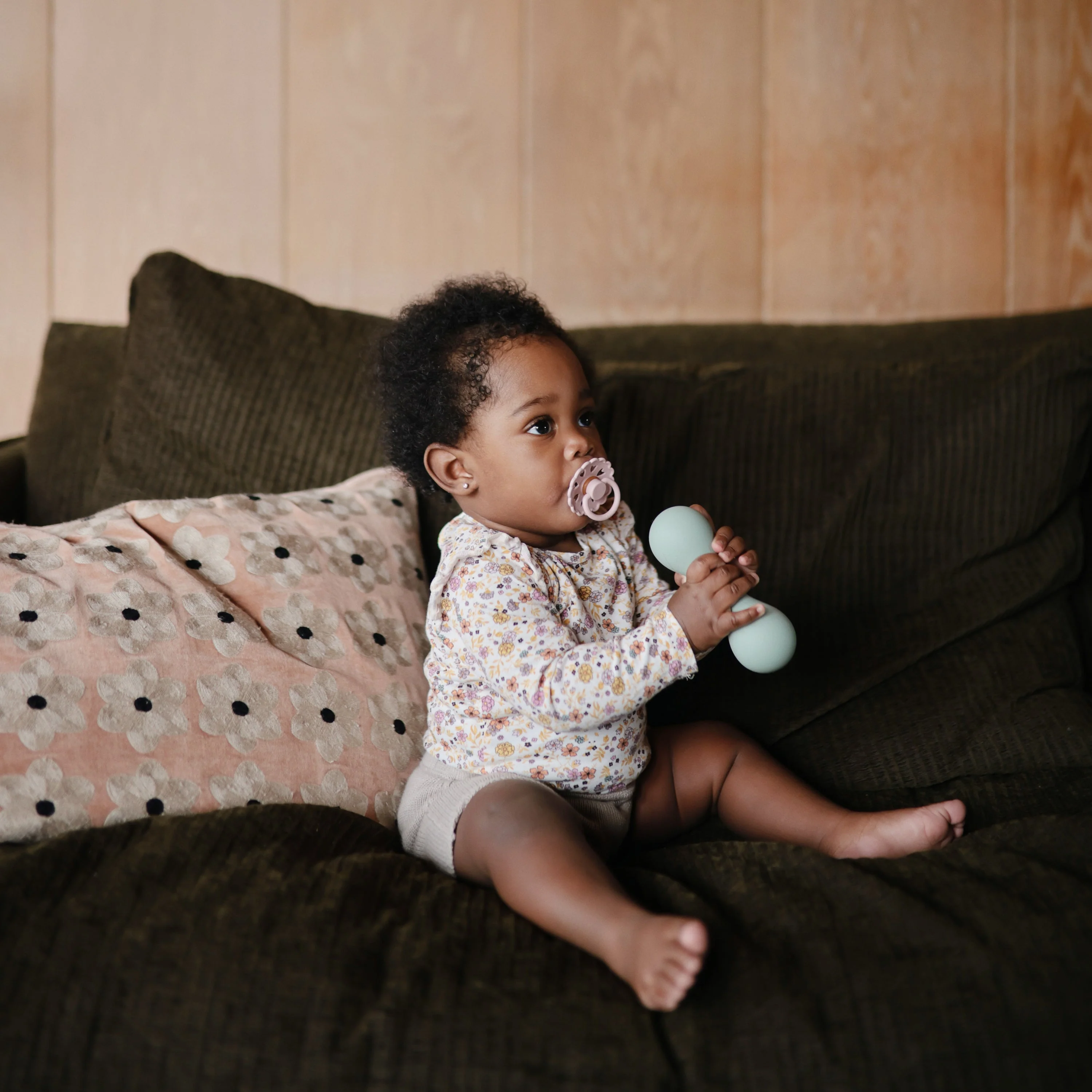 Mushie Silicone Baby Rattle Toy - Image 5