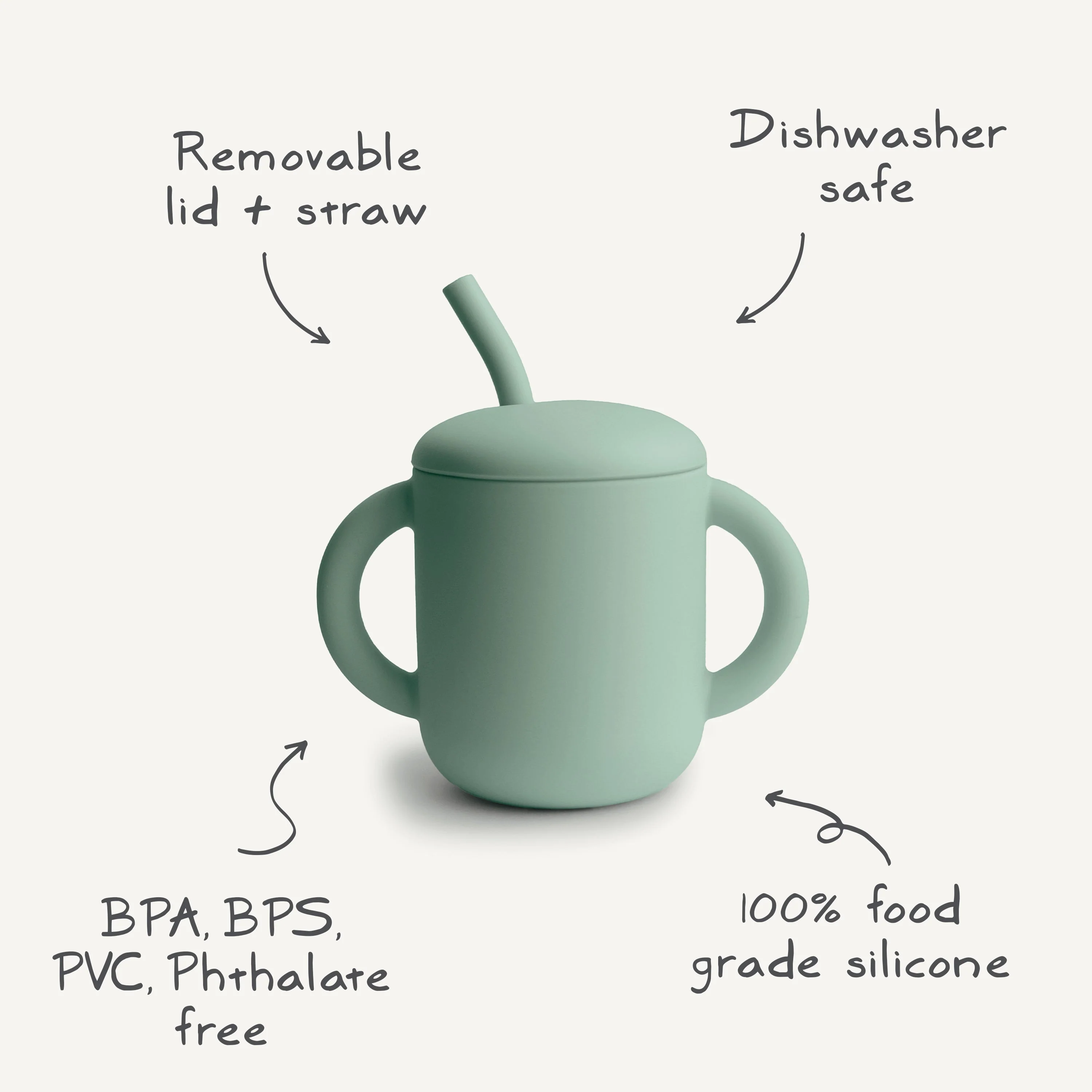 Mushie Silicone Training Cup + Straw - Image 15