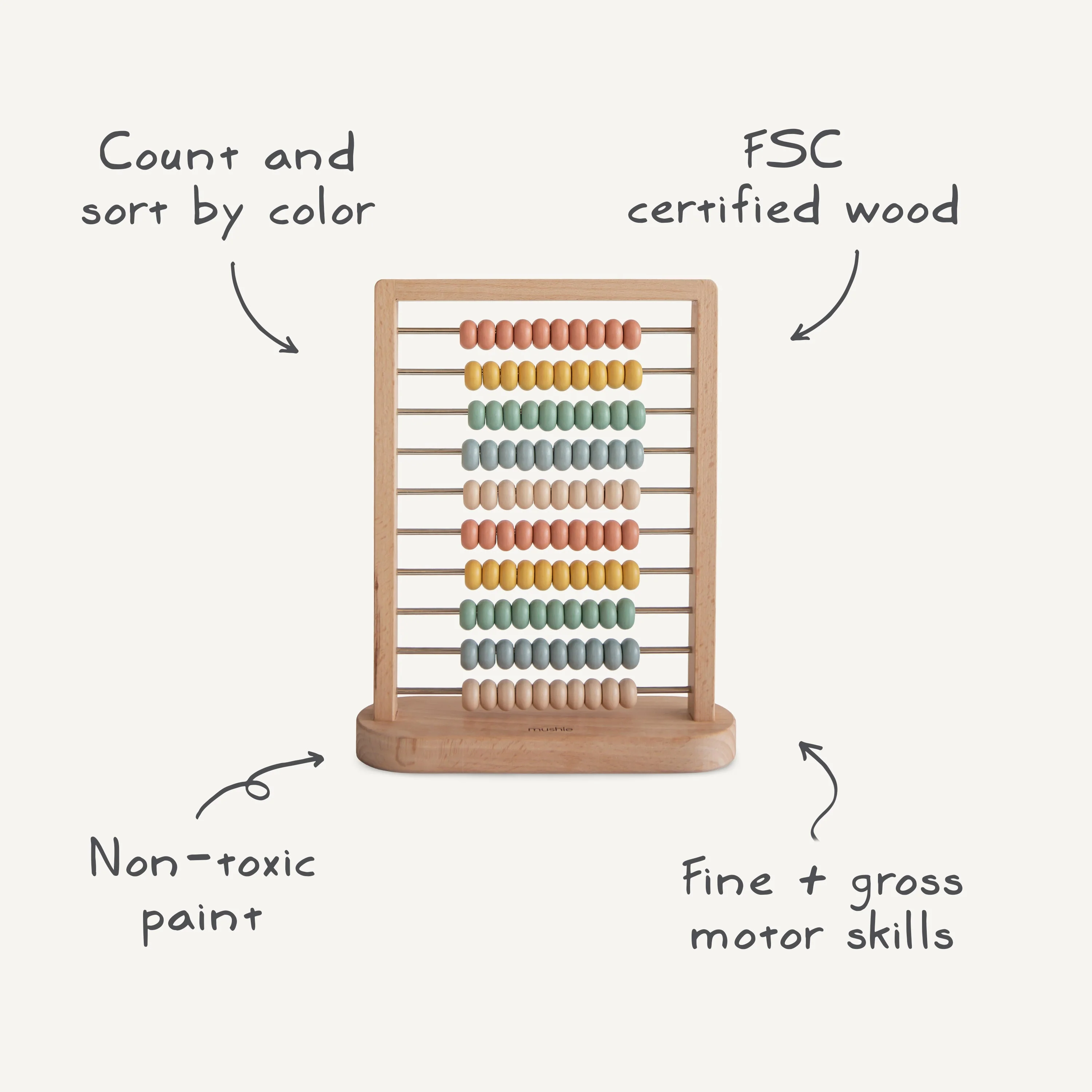 Mushie Wooden Abacus - Image 2